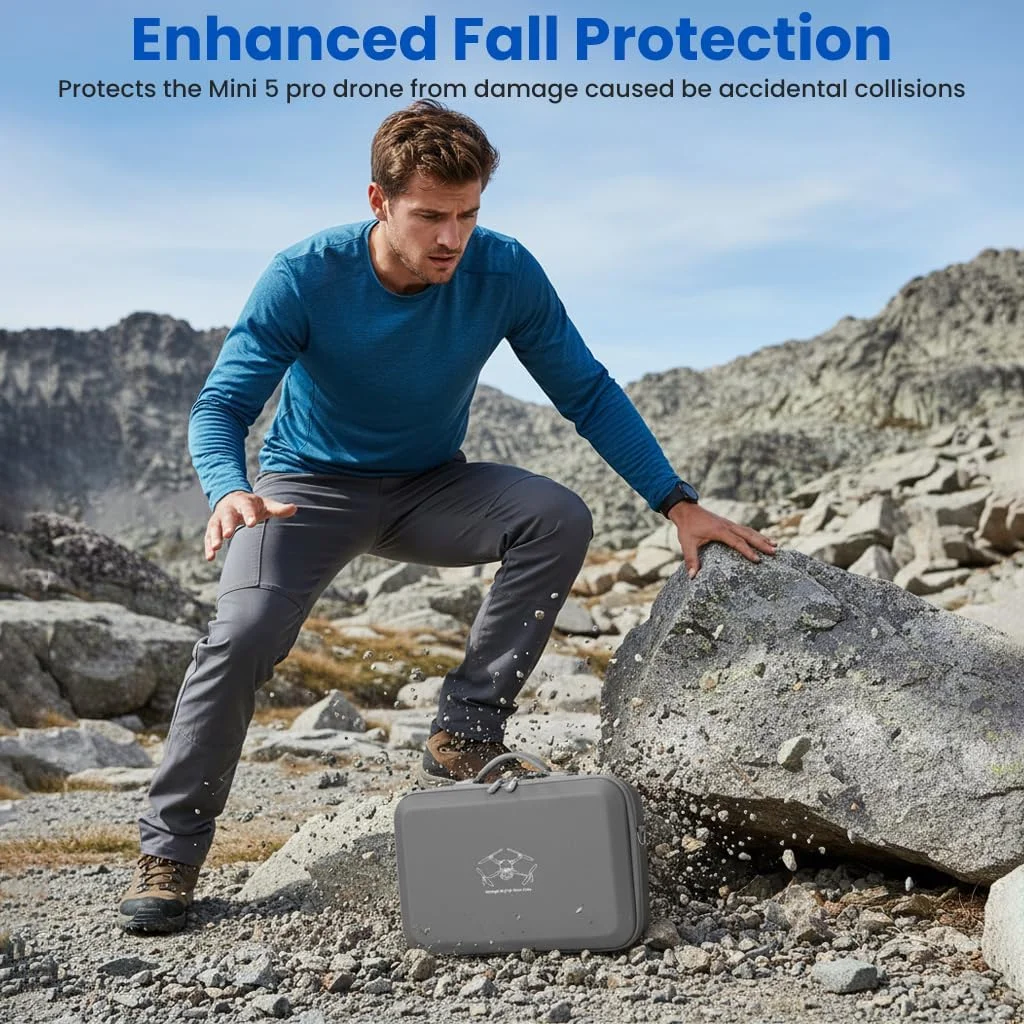 کیف حمل مینی 5 پرو ELEPHANTBOAT®، کیف محافظ سخت و قابل حمل برای نگهداری لوازم جانبی پهپاد مینی 5 پرو