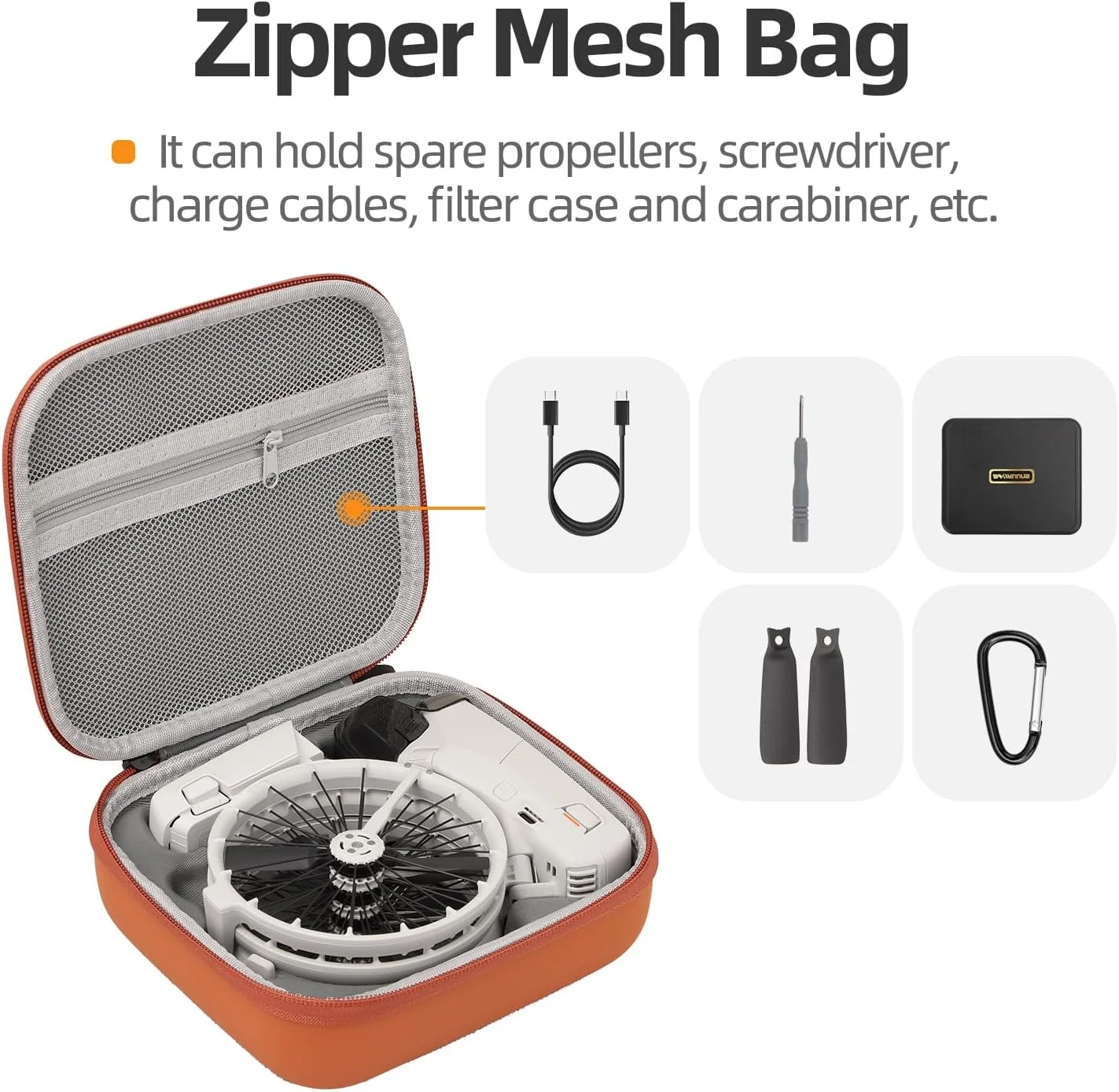 کیف حمل برای DJI Flip، کیف نگهداری مسافرتی قابل حمل برای لوازم جانبی کوادکوپتر DJI Flip (مشکی)