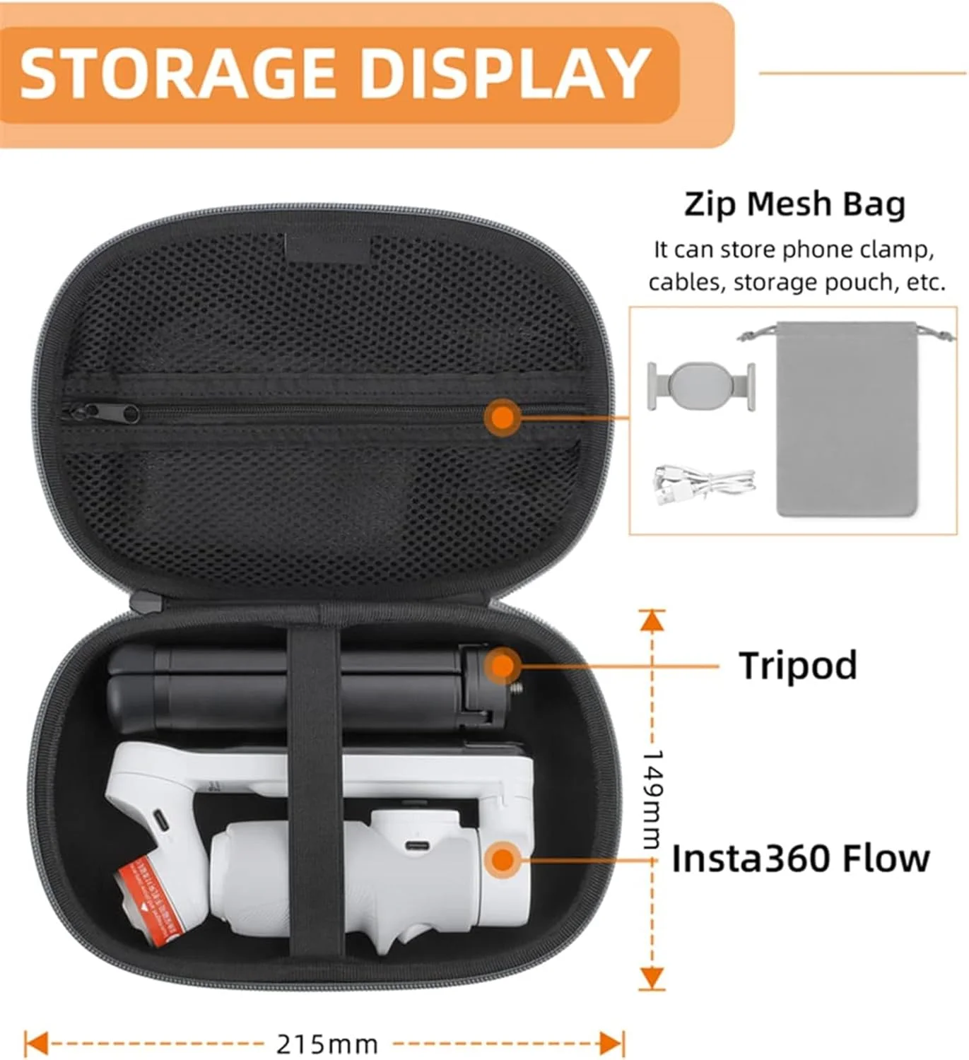 کیف محافظ نگهدارنده گیمبال دستی eWINNER برای Insta360 Flow 2 Pro/Flow Pro/برای Zhiyun/برای Feiyu/برای DJI Osmo Mobile 7P/7 OM 6 5/4/4SE کیف حمل جهانی گیمبال کیف محافظ نگهدارنده گیمبال دستی eWINNER برای Insta360 Flow 2 Pro/Flow Pro/برای Zhiyun/برای Feiyu/برای DJI Osmo Mobile 7P/7 OM 6 5/4/4SE کیف حمل جهانی گیمبال