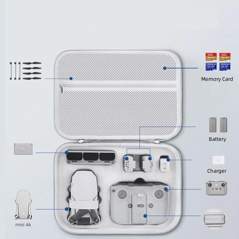 کیف حمل چرمی برای DJI Mini 4K / Mini 2 SE و لوازم جانبی کنترلر، کیف مسافرتی جمع و جور با بند شانه (بزرگ) کیف حمل چرمی برای DJI Mini 4K / Mini 2 SE و لوازم جانبی کنترلر، کیف مسافرتی جمع و جور با بند شانه (بزرگ)