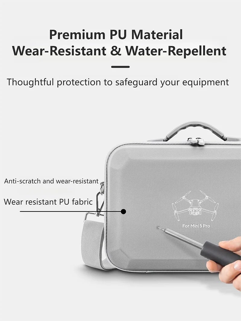 کیف هارد برای DJI Mini 5 Pro | PU ضد آب، فضای ذخیره سازی قابل حمل برای ریموت RC 2/ RC-N3 و لوازم جانبی پهپاد (باتری، پروانه، فیلتر لنز) (خاکستری) کیف هارد برای DJI Mini 5 Pro | PU ضد آب، فضای ذخیره سازی قابل حمل برای ریموت RC 2/ RC-N3 و لوازم جانبی پهپاد (باتری، پروانه، فیلتر لنز) (خاکستری)