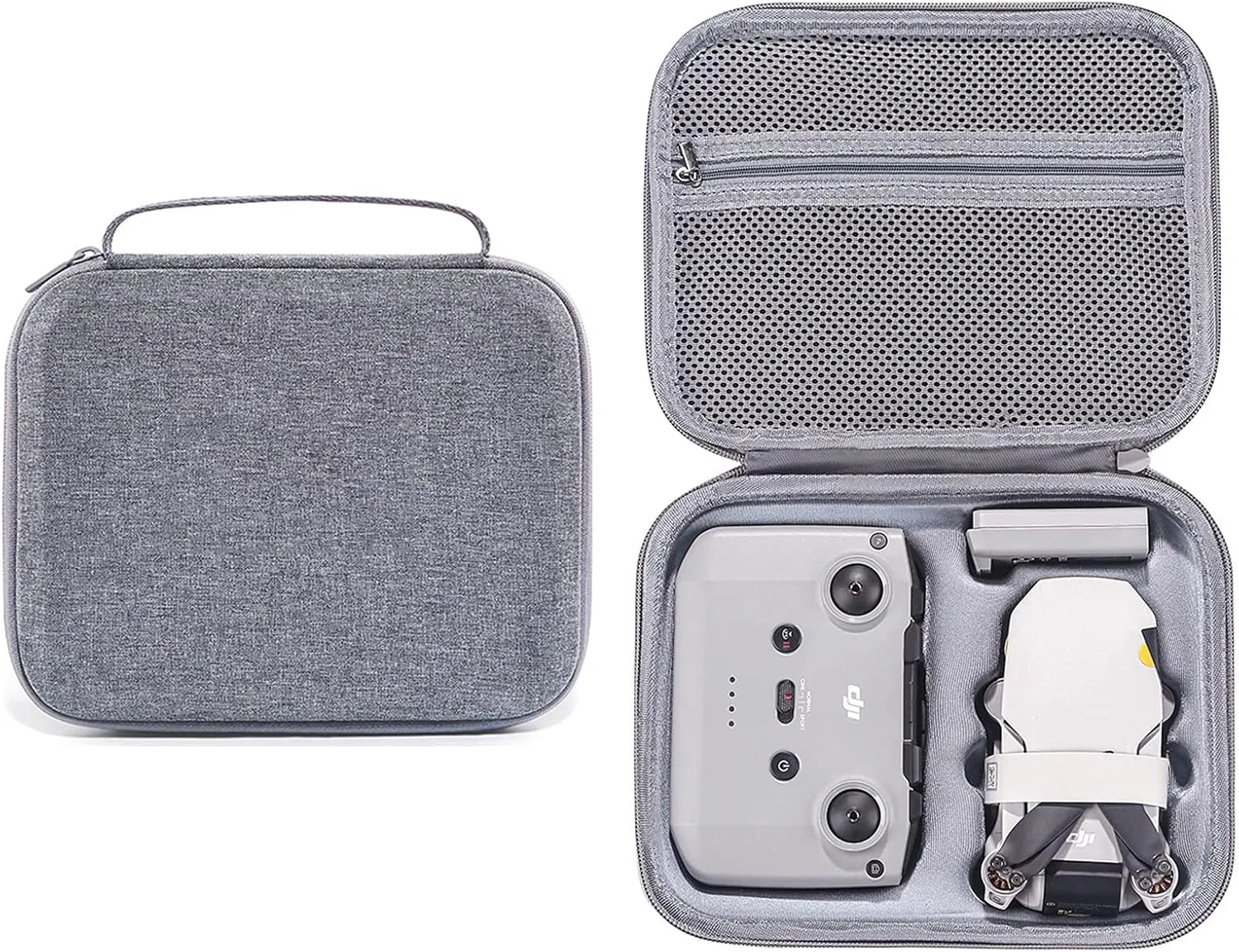 کیف حمل دستی Mavic Mini 2 برای لوازم جانبی پهپاد DJI Mavic Mini 2، جعبه مسافرتی با ظرفیت بزرگ و ضد آب سازگار با پهپاد DJI Mini 2 (خاکستری)