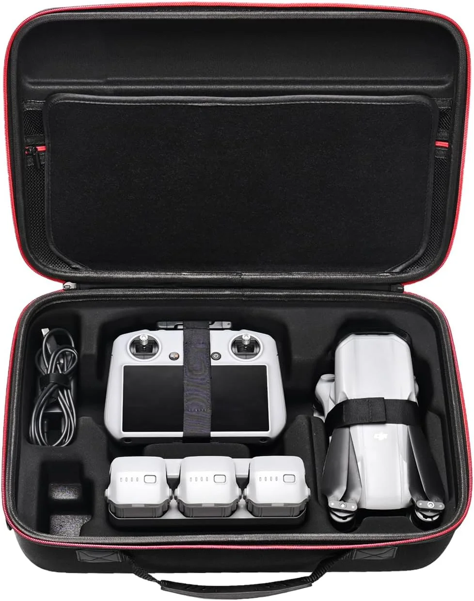 کیف حمل برای DJI Air 3S/Air 3 Fly More Combo - مناسب برای بدنه Air 3، کنترلر DJI RC/RC 2، باتری x 4، شارژر، هاب شارژ، پروانه ها از RLSOCO (فقط کیف)