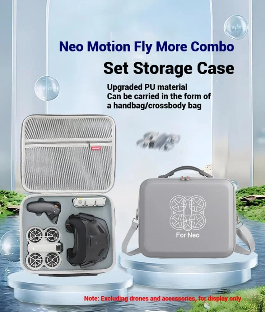 کیف حمل برای کمبو DJI Neo Motion Fly More، مناسب برای نگهداری پهپاد Neo، RC Motion 3، Goggles N3، هاب شارژ باتری، لوازم جانبی ملخ یدکی کیف حمل برای کمبو DJI Neo Motion Fly More، مناسب برای نگهداری پهپاد Neo، RC Motion 3، Goggles N3، هاب شارژ باتری، لوازم جانبی ملخ یدکی