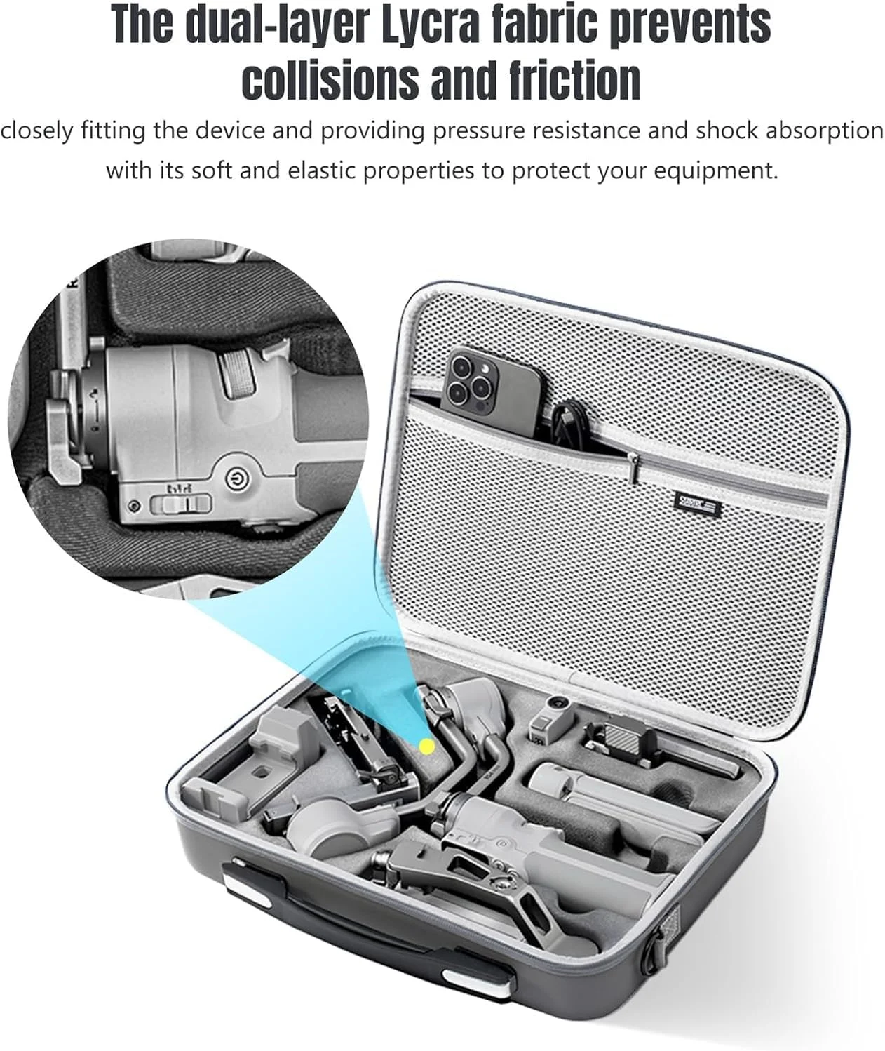 کیف حمل مینی RS 4، کیف نگهداری چرمی PU قابل حمل، کیف شانه ای مسافرتی برای گیمبال استابلایزر DJI Ronin RS4 Mini و لوازم جانبی