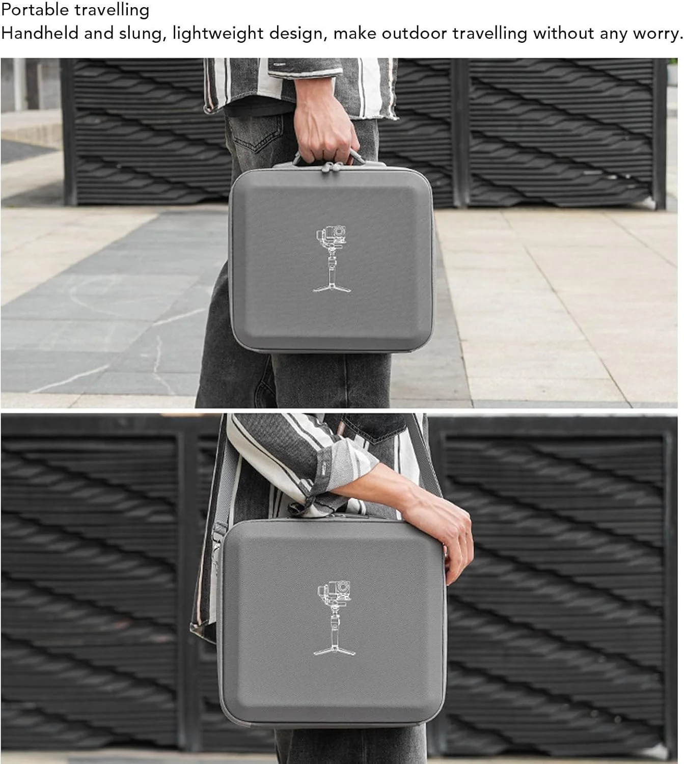 کیف حمل برای گیمبال دستی کوچک RS4 و لوازم جانبی، کیف نگهداری قابل حمل ضد آب با بند شانه کیف حمل برای گیمبال دستی کوچک RS4 و لوازم جانبی، کیف نگهداری قابل حمل ضد آب با بند شانه