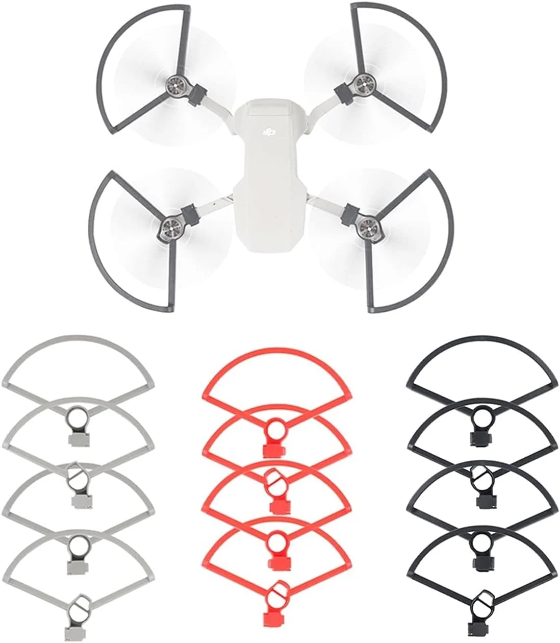 محافظ پروانه برای مینی، محافظ پوشش 4726، افزایش دهنده پایه فرود پهپاد، برای DJI، برای کوادکوپتر RC (کیت خاکستری B)