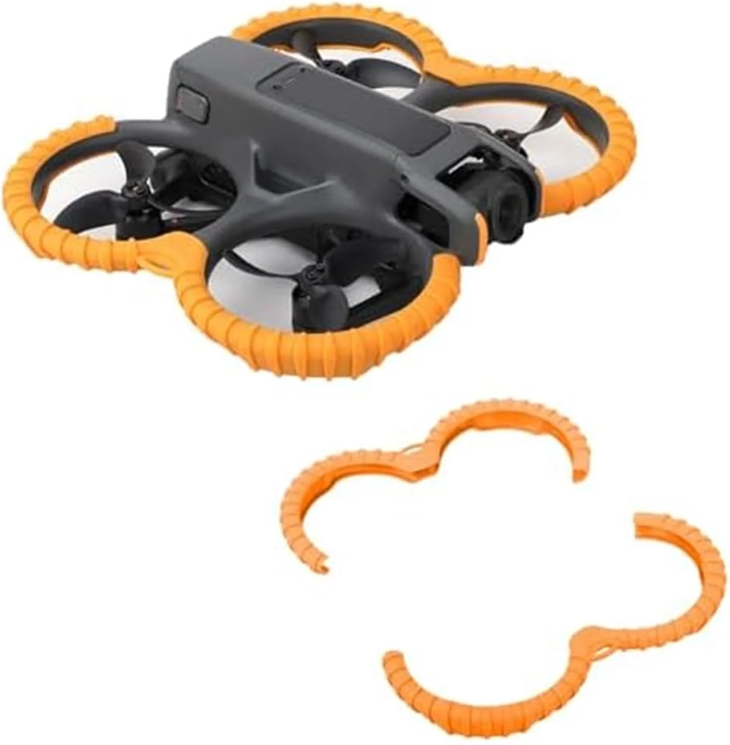 حلقه محافظ ضربه گیر، برای DJI، AVATA 2، محافظ پروانه، طراحی ضد ضربه و ضد خش، پوشش محافظ (مشکی) محافظ پروانه پهپاد (نارنجی)