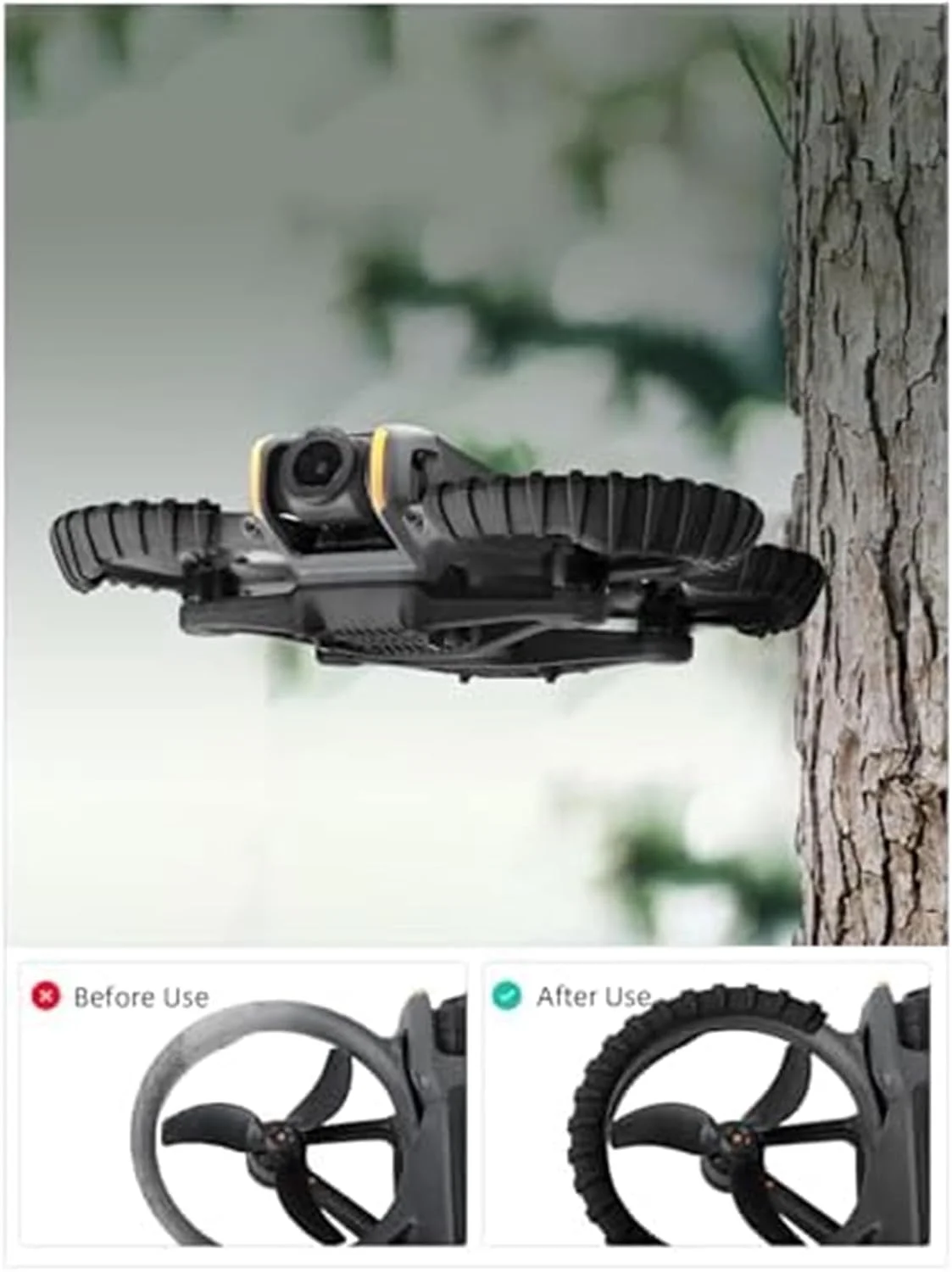 حلقه محافظ ضربه گیر، برای DJI، AVATA 2، محافظ پروانه، طراحی ضد ضربه و ضد خش، پوشش محافظ (مشکی) محافظ پروانه پهپاد (نارنجی)