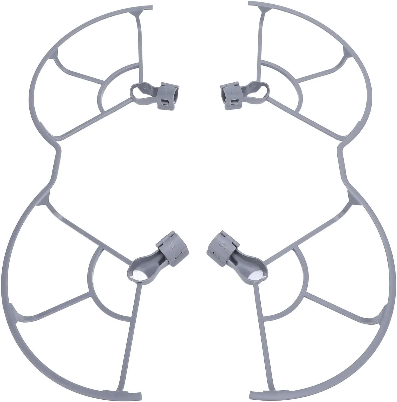 محافظ ملخ پهپاد بسته 4 عددی ضربه گیر تیغه ملخ با جذب شوک محافظ پلاستیکی سبک وزن برای Air 3S/3 با تقویت بازوی پشتیبانی مثلثی ملخ موثر