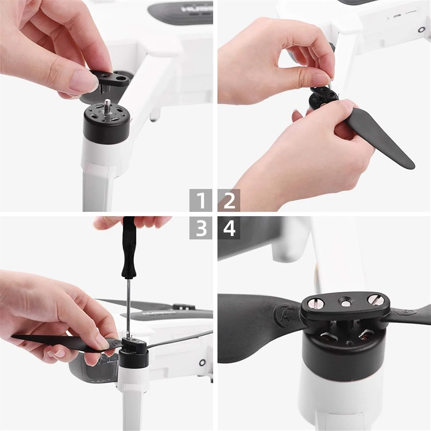 پروانه ها محافظ پروانه لوازم جانبی کوادکوپتر، تیغه، برای HUBSAN، پروانه های پهپاد Zino H117S (محافظ سفید)