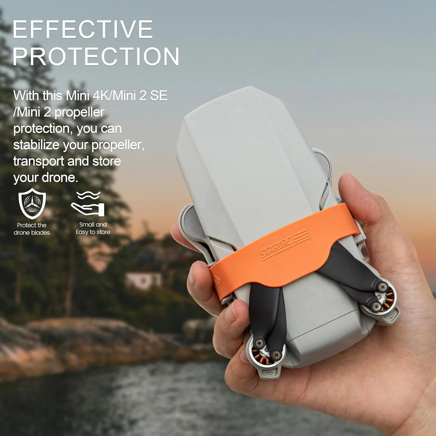 نگهدارنده ملخ مینی 4K استارترک، محافظ حسگر موانع و تثبیت کننده ملخ برای DJI Mini 4K /Mini 2 SE/Mini 2 لوازم جانبی پهپاد