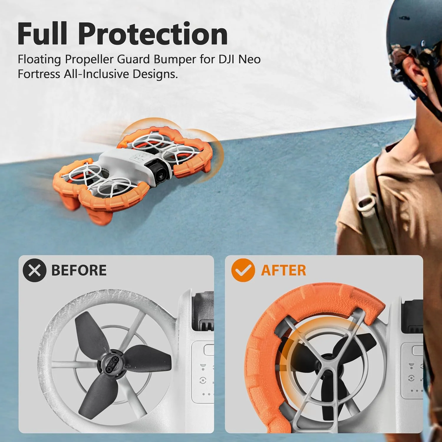 محافظ پروانه و ضربه گیر شناور آب STARTRC PHOTO برای DJI Neo محافظ پروانه و ضربه گیر شناور آب STARTRC PHOTO برای DJI Neo
