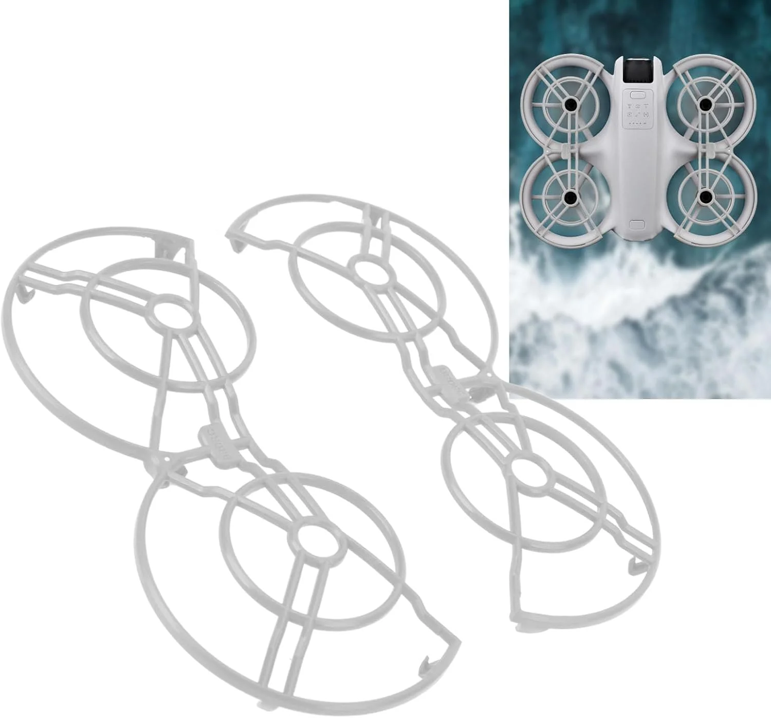 محافظ ملخ کوادکوپتر RiToEasysports، محافظ ضد برخورد ملخ ABS، قطعات برای کوادکوپتر Neo (خاکستری)