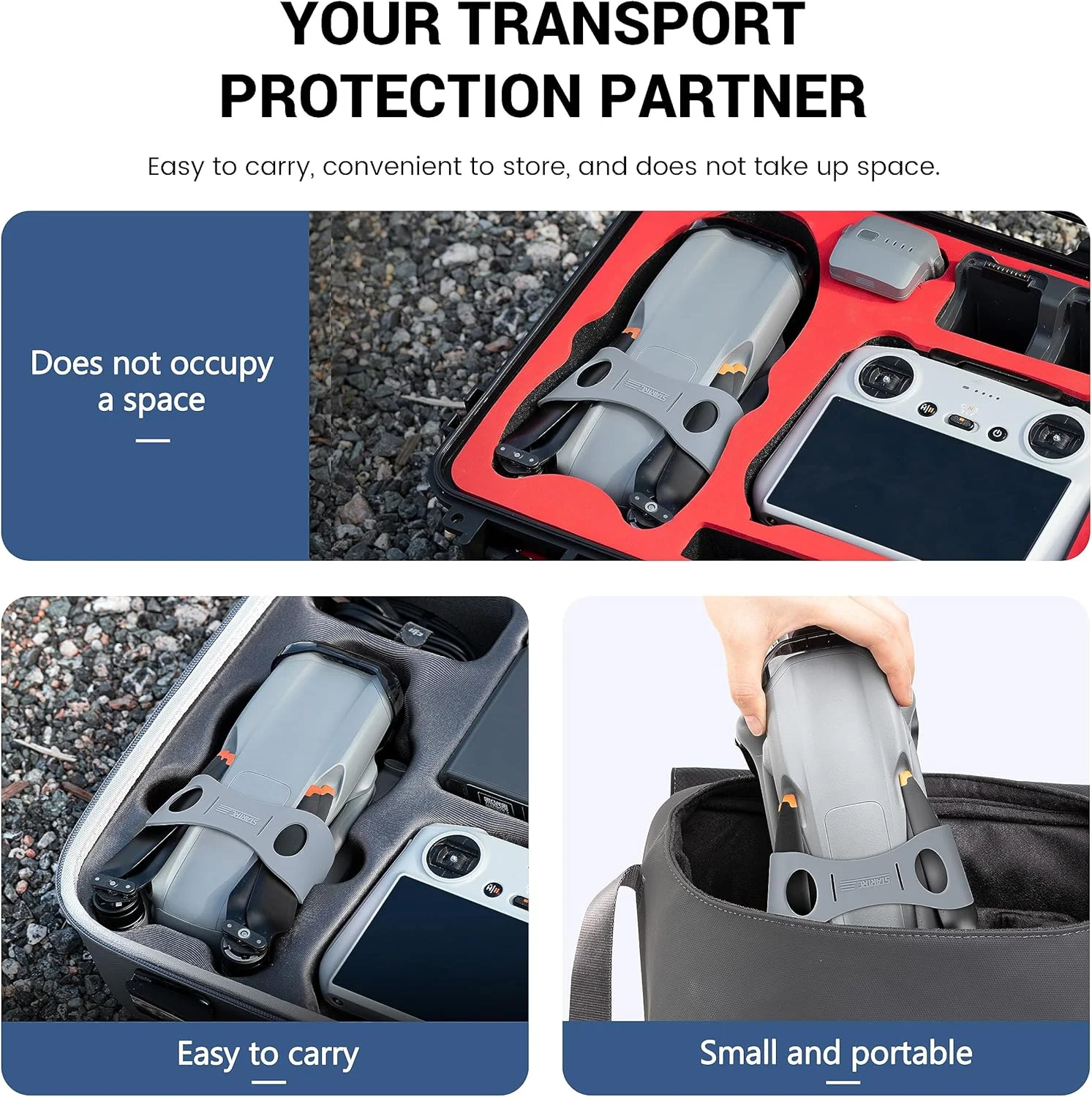 نگهدارنده ملخ STARTRC برای DJI Air 3S/3، بند محافظ ملخ برای ملخ‌های پهپاد، تثبیت کننده و نگهدارنده (بهبود یافته - خاکستری)