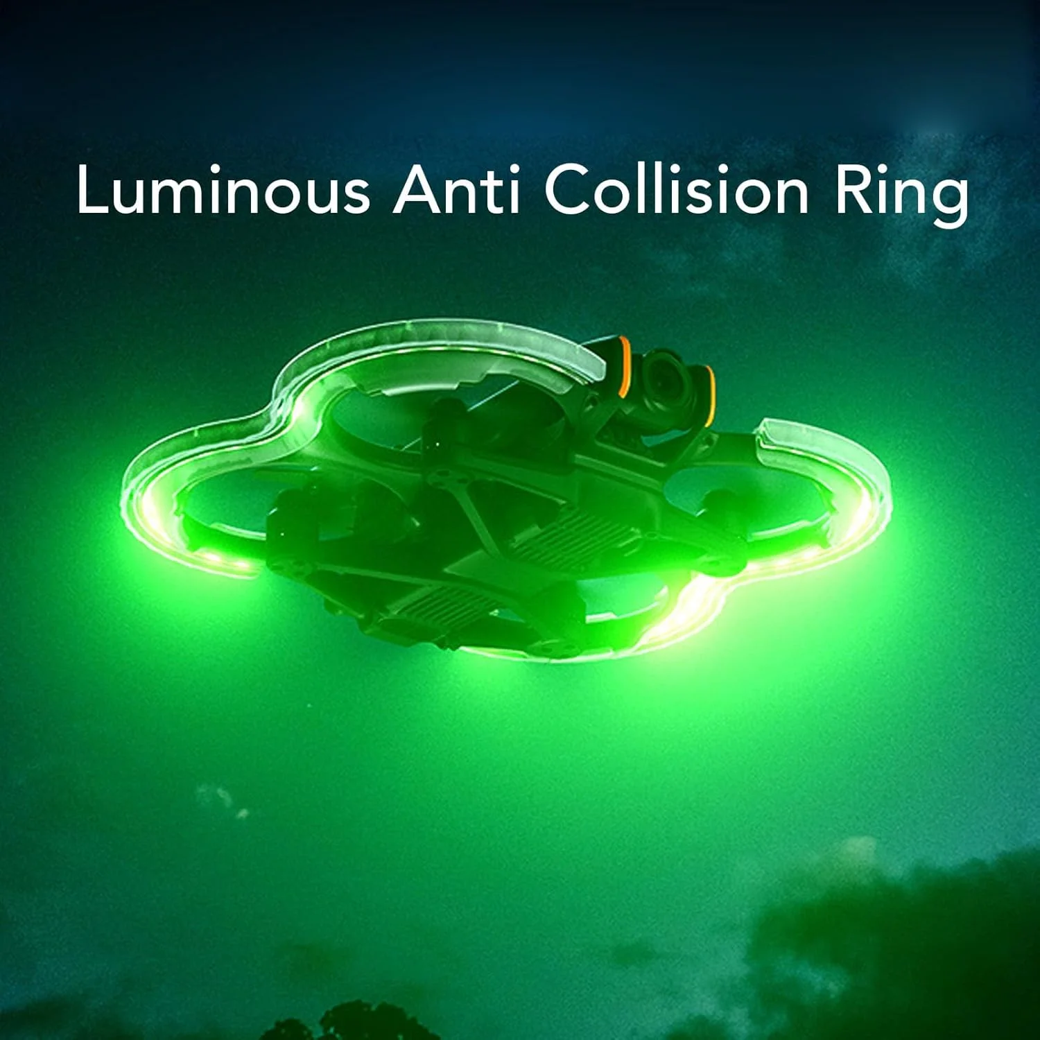 محافظ پروانه ضربه گیر برای پهپاد Avata 2، محافظ پروانه چراغ دار RGB رنگارنگ، پوشش محافظ ضد برخورد برای پهپاد Avata 2