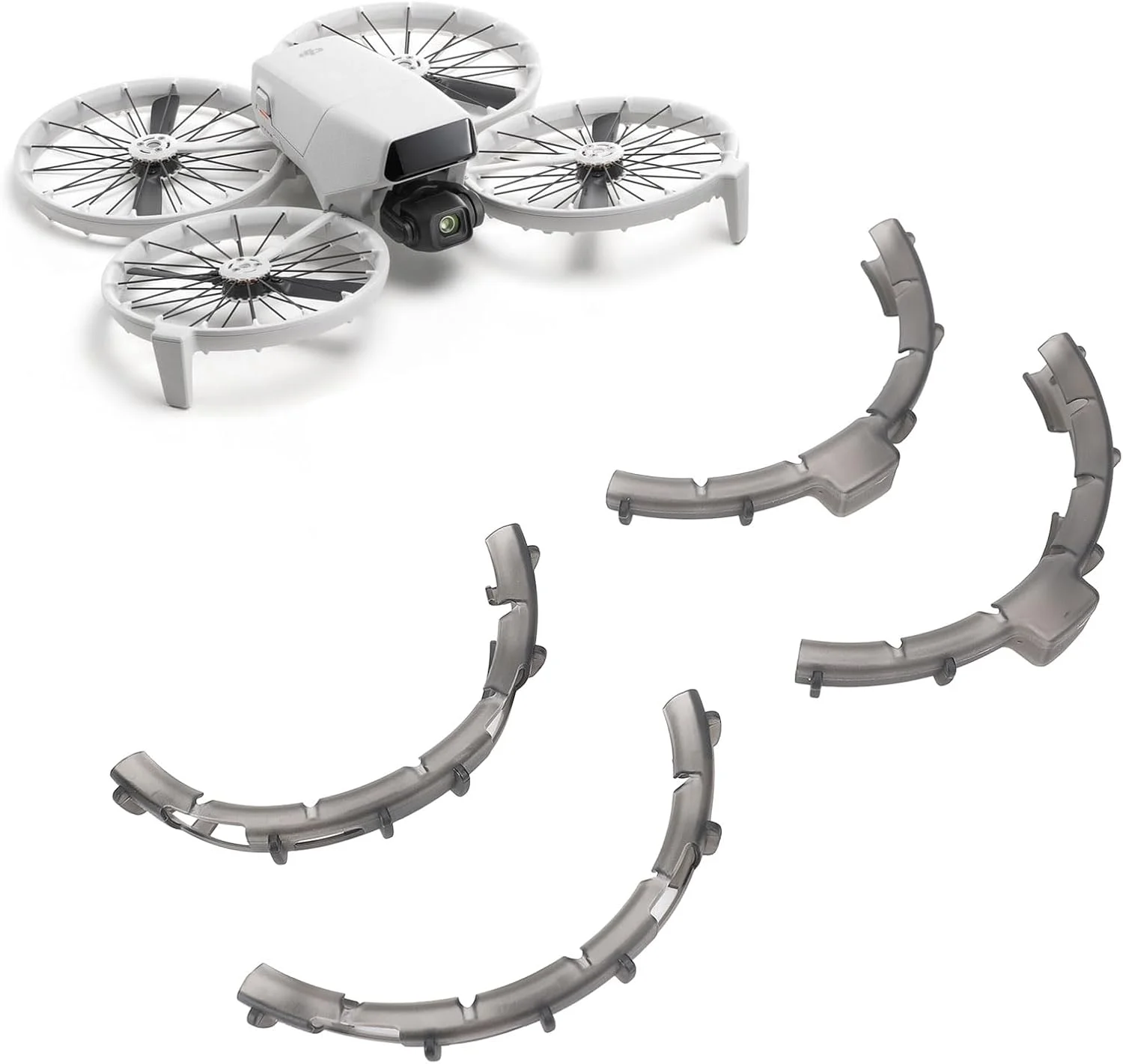 محافظ پروانه برای فلیپ، محافظ پروانه پهپاد TPU، سپر پروانه پوشش محافظ ضد برخورد برای لوازم جانبی فلیپ (مشکی نیمه شفاف)