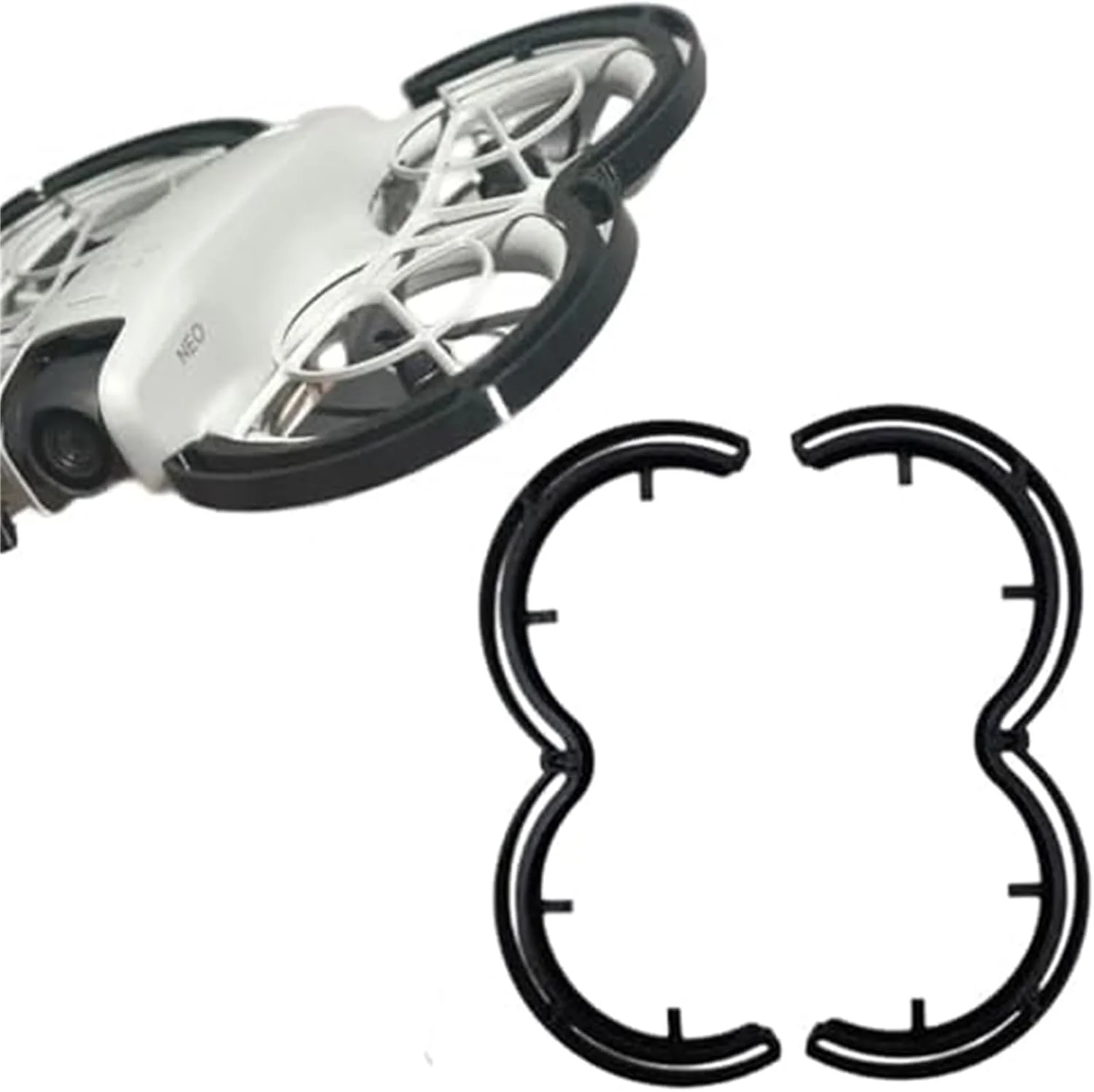 محافظ ملخ ضد برخورد برای DJI، محافظ حلقه ای، لوازم جانبی NEO (مشکی)، محافظ ملخ پهپاد (مشکی)