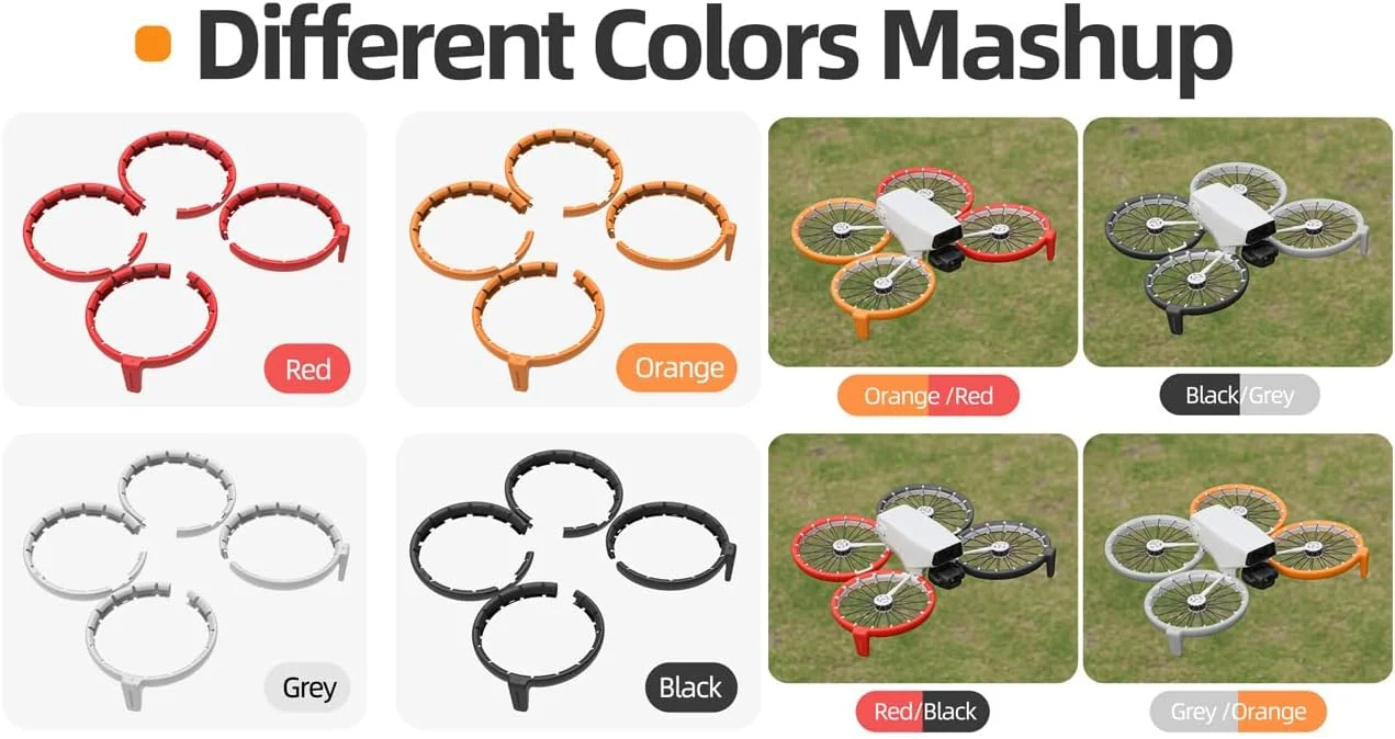 محافظ پروانه برای پهپاد DJI FLIP، محافظ ضد ضربه و ضد برخورد پروانه برای DJI Flip Fly More Combo، محافظ سپر پروانه برای لوازم جانبی Flip (قرمز)