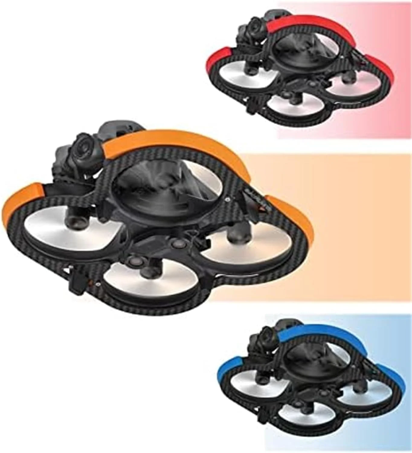 حلقه محافظ ضربه گیر، برای DJI، AVATA، 12 عدد EVA الاستیک رنگی + صفحه فیبر کربنی، پوشش محافظ پروانه پهپاد