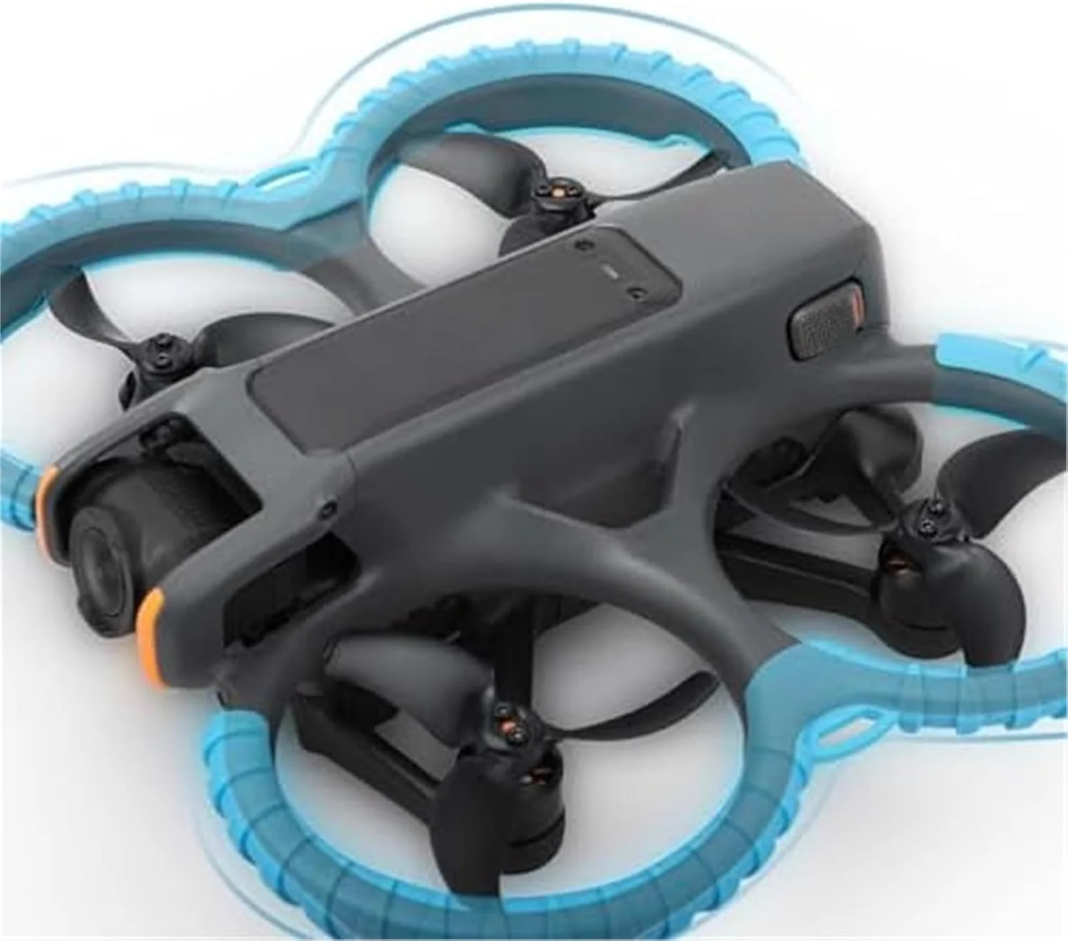 حلقه محافظ ضربه گیر، برای DJI، AVATA 2، محافظ ملخ، طراحی ضد ضربه و ضد خش، پوشش (مشکی) محافظ ملخ پهپاد (آبی)