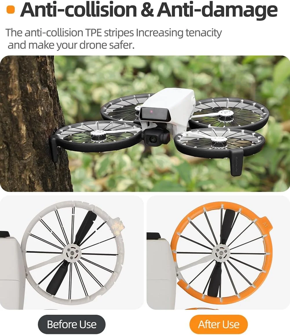 محافظ پروانه برای پهپاد DJI FLIP، محافظ ضد ضربه و ضد برخورد پروانه برای DJI Flip Fly More Combo، محافظ سپر پروانه برای لوازم جانبی Flip (قرمز)