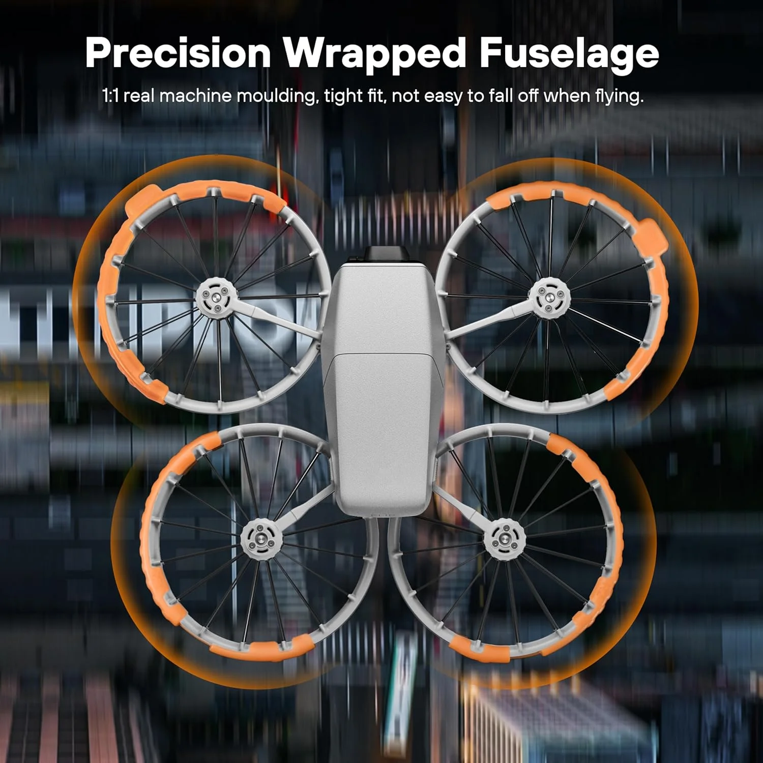 محافظ پروانه برای لوازم جانبی پهپاد Dji Flip، حلقه محافظ برخورد قاب پروانه برای Dji Flip (نارنجی فلورسنت)