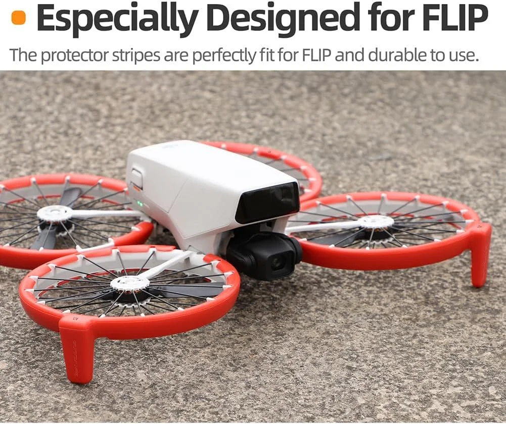 محافظ پروانه برای پهپاد DJI FLIP، محافظ ضد ضربه و ضد برخورد پروانه برای DJI Flip Fly More Combo، محافظ سپر پروانه برای لوازم جانبی Flip (قرمز)