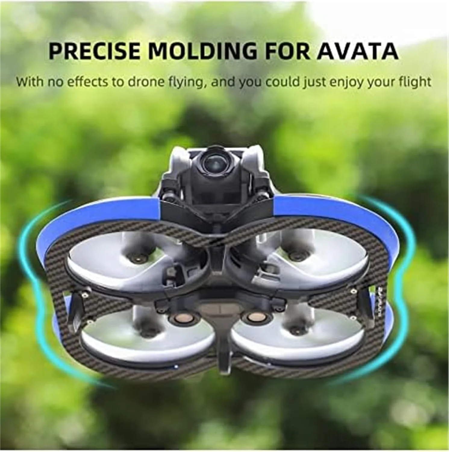 حلقه محافظ ضربه گیر، برای DJI، AVATA، 12 عدد EVA الاستیک رنگی + صفحه فیبر کربنی، پوشش محافظ پروانه پهپاد