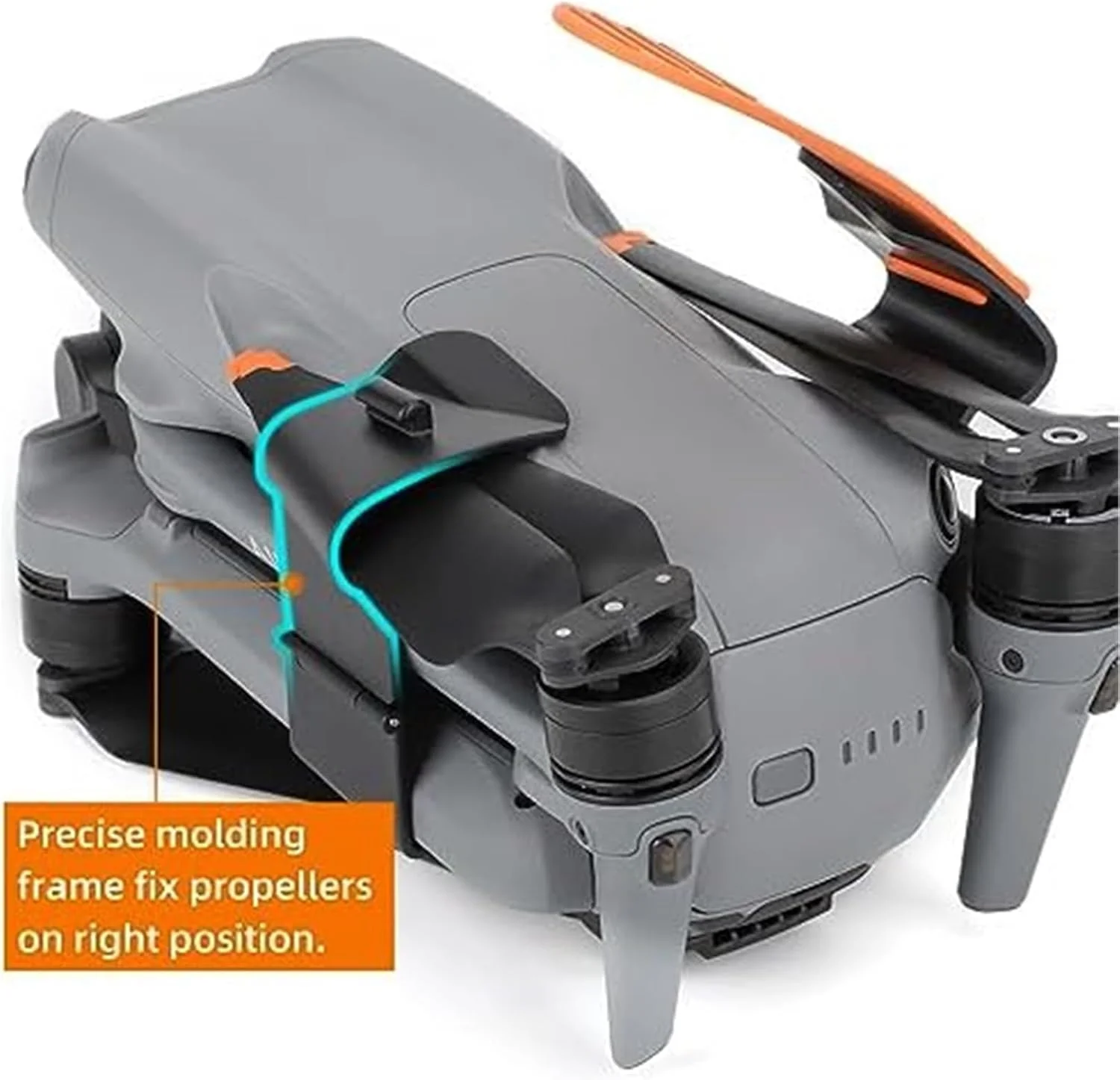 نگهدارنده ملخ برای DJI Air 3، محافظ تسمه ملخ، تثبیت کننده، پوشش محافظ پهپاد برای فضای باز (مشکی) محافظ ملخ پهپاد (نارنجی)