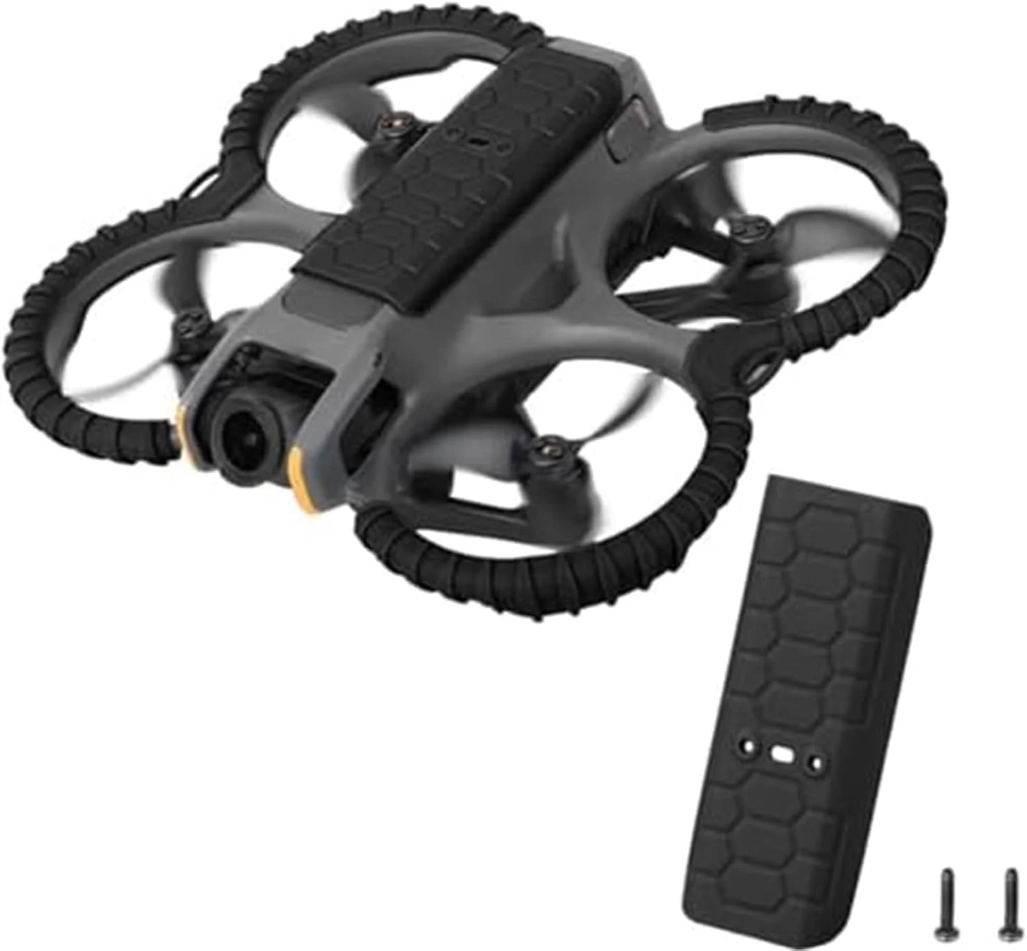 محافظ پروانه با پوشش پشتی بدنه، برای DJI، 2، حلقه محافظ ضد برخورد پره با مقاومت در برابر خراش (نارنجی پشتی) محافظ پروانه پهپاد (محافظ مشکی و پوشش پشتی)