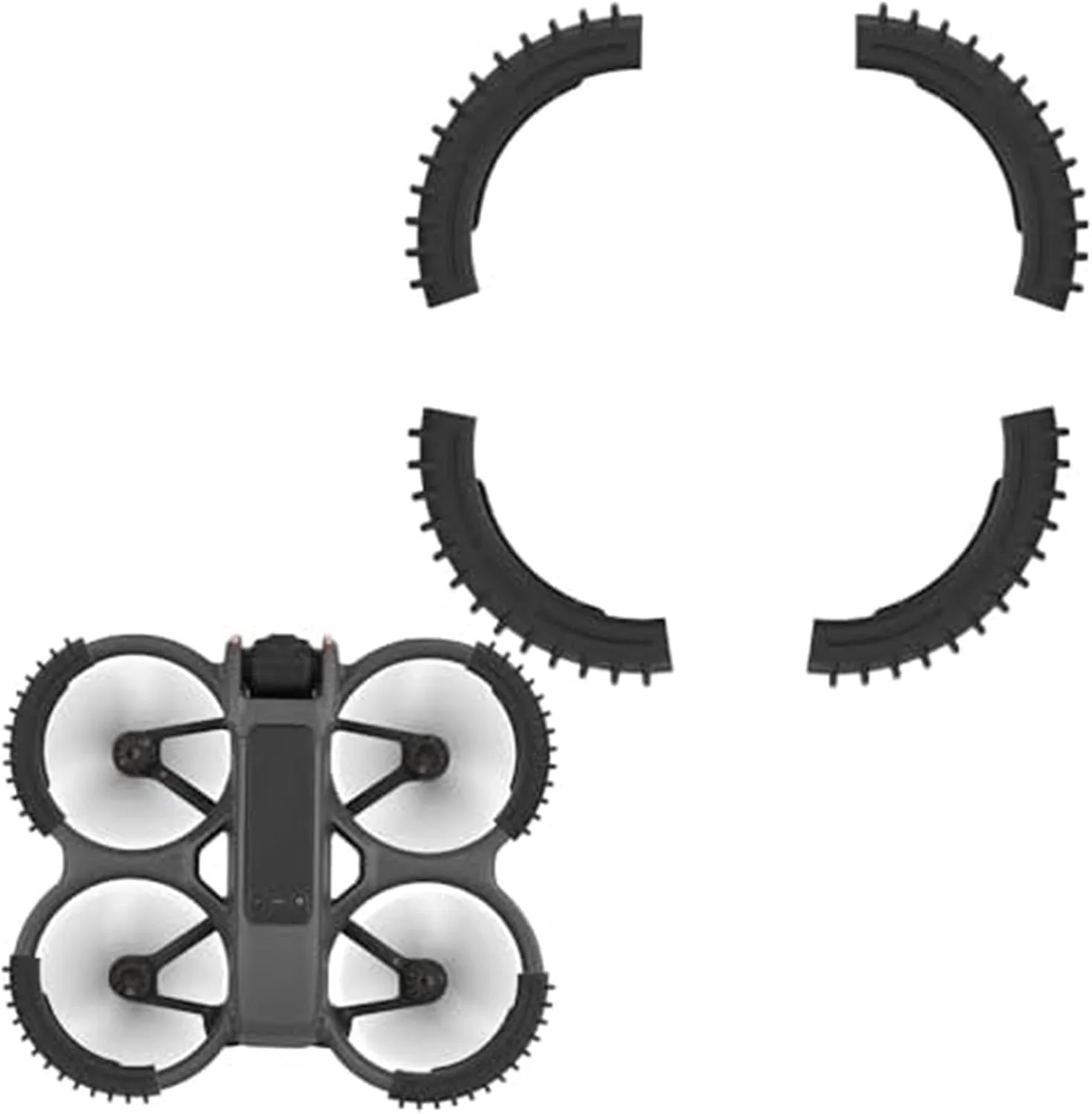 محافظ پروانه برای DJI Avata 2، حلقه محافظ سپر پروانه، (نارنجی) محافظ پروانه پهپاد (مشکی)