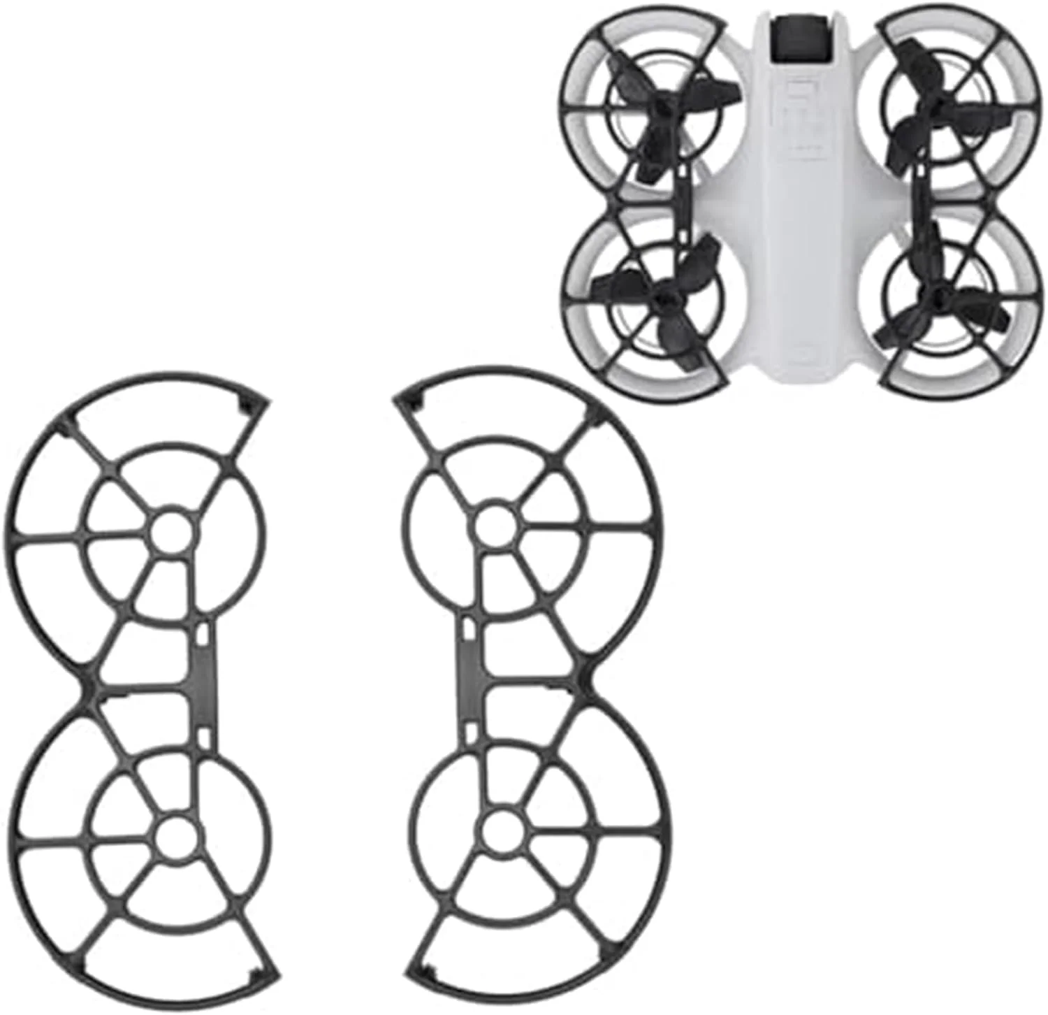 حلقه محافظ ضد برخورد پروانه برای DJI، Neo، لوازم جانبی NEO (نارنجی)، محافظ پروانه پهپاد (مشکی)