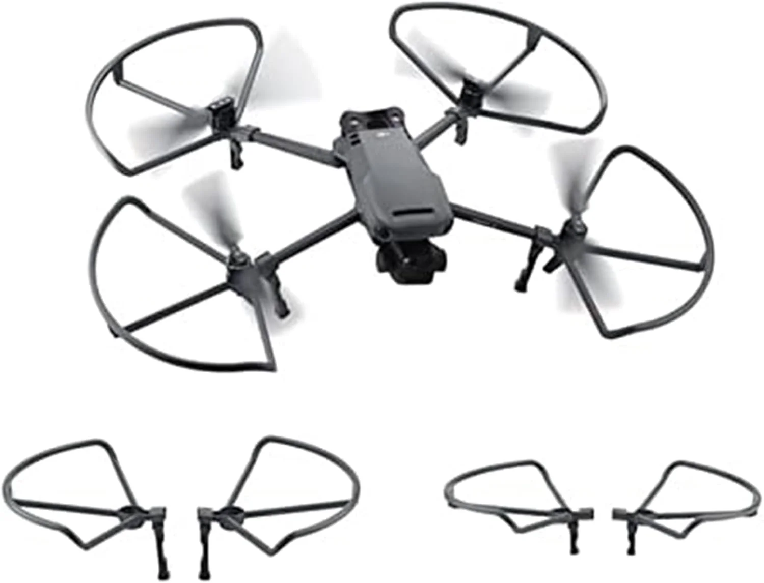 محافظ ملخ برای Mavic 3، پایه لندینگ گیر 2 در 1 با پایه افزایش ارتفاع + برای DJI، برای محافظ ملخ پهپاد