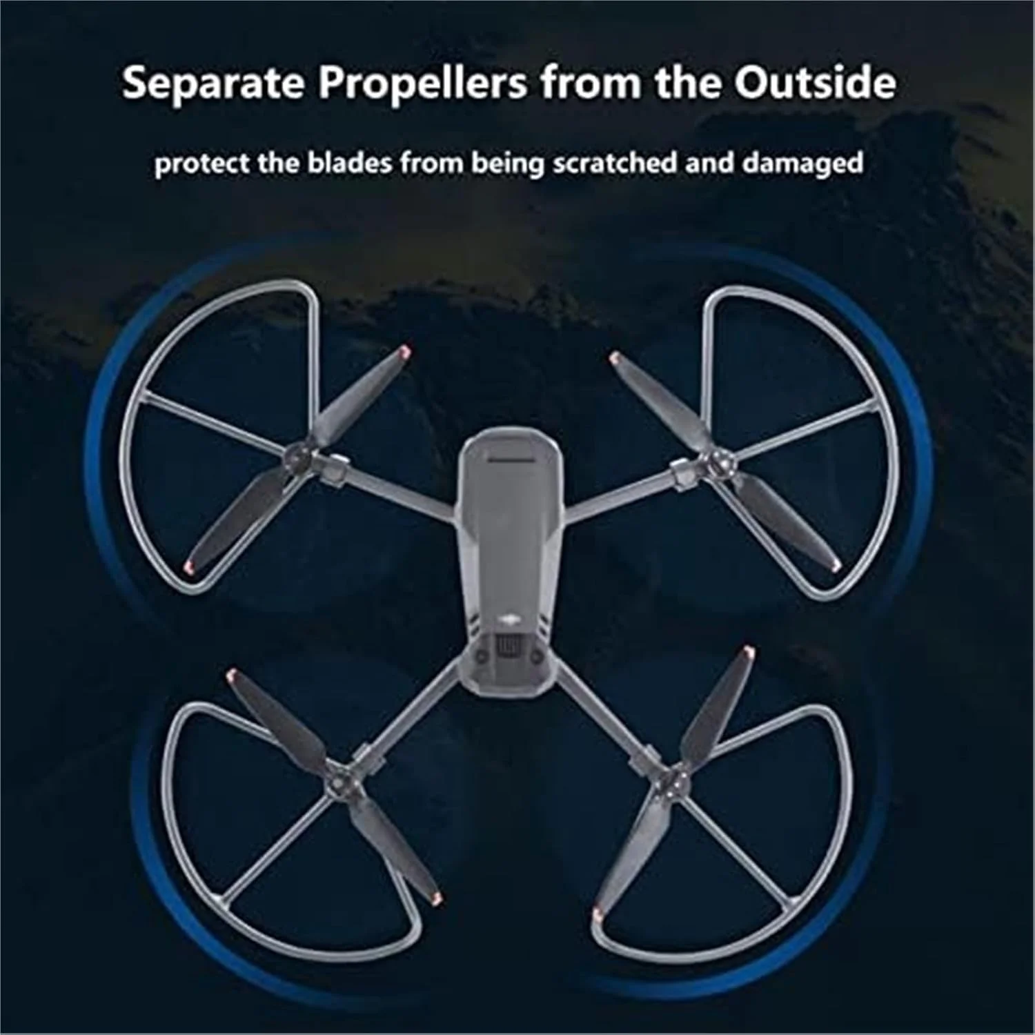 محافظ ملخ برای Mavic 3، پایه لندینگ گیر 2 در 1 با پایه افزایش ارتفاع + برای DJI، برای محافظ ملخ پهپاد