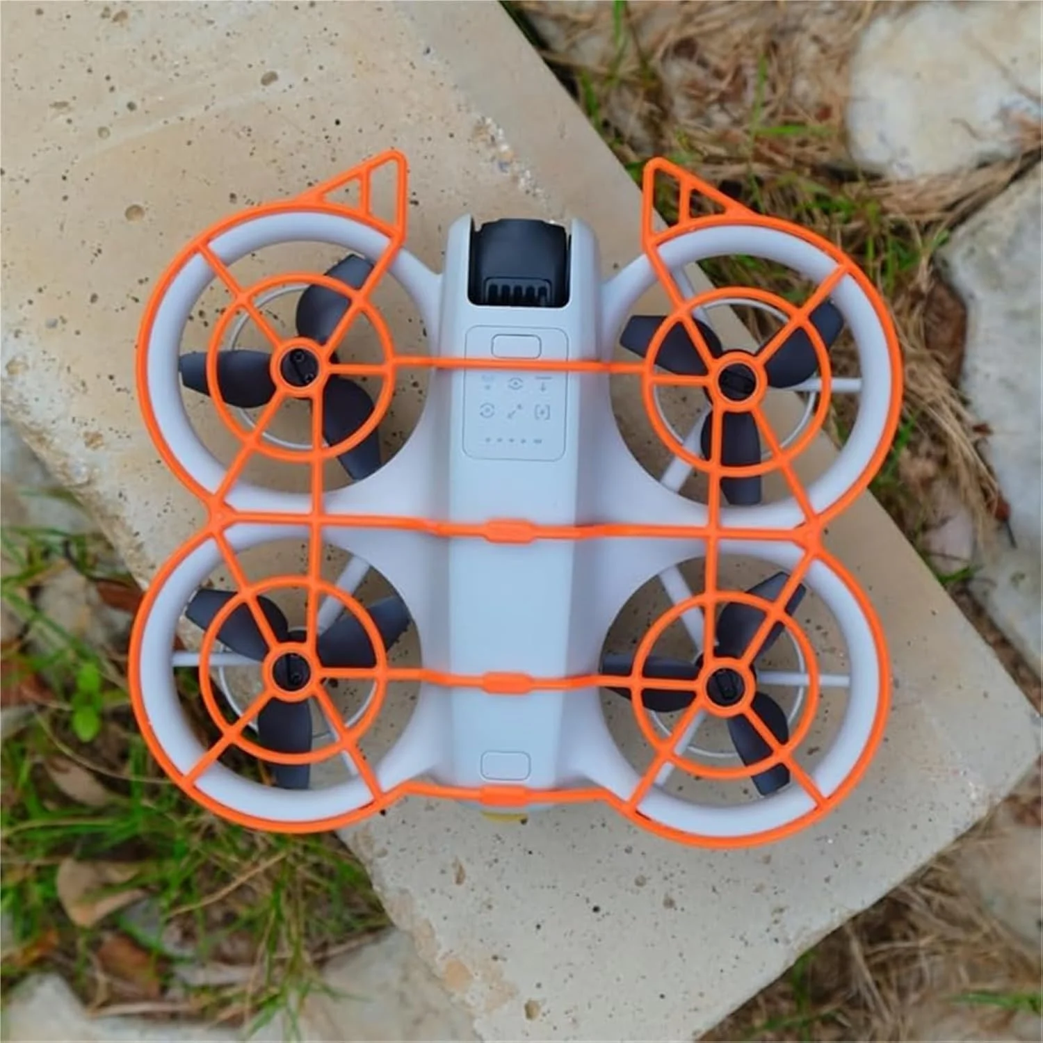 محافظ لنز گیمبال و ضربه گیر پره برای DJI، NEO، ضد خش و ضد برخورد (خاکستری) محافظ پروانه کوادکوپتر (نارنجی)