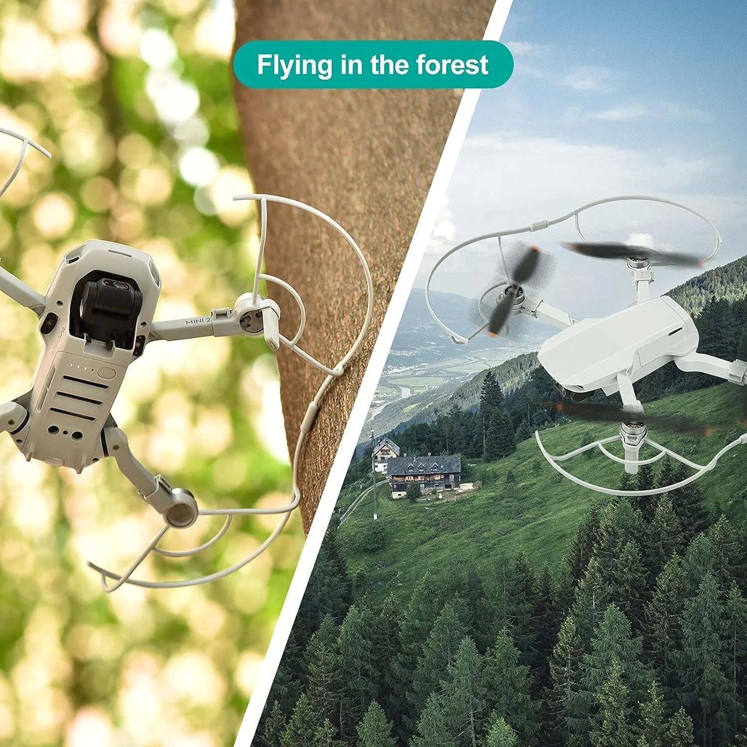 محافظ پروانه MAKINGTEC برای Mavic Mini/برای DJI Mini 2، لوازم جانبی ایمنی سپر تیغه محافظ ملخ پهپاد (نسخه ارتقا یافته)