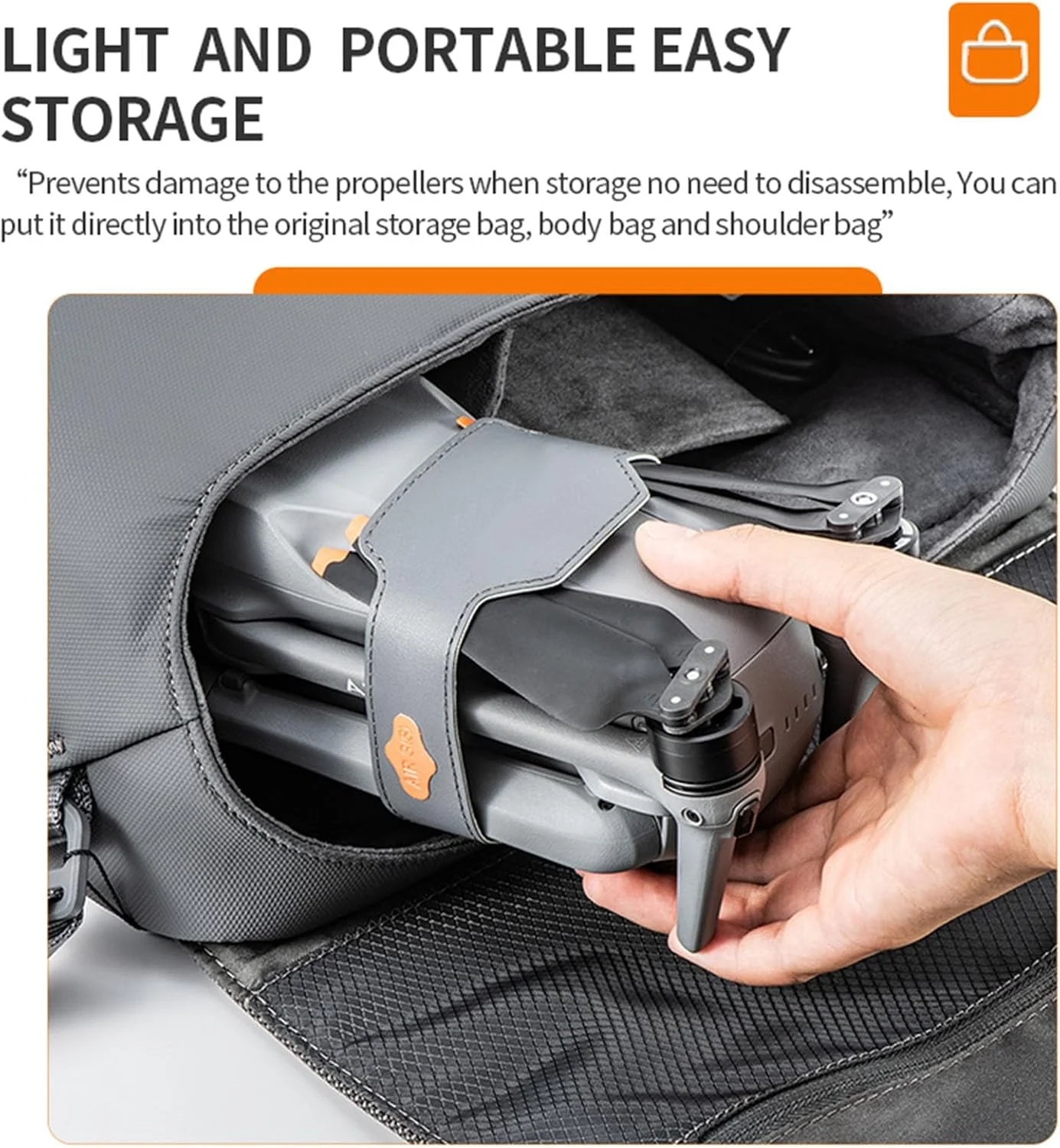 نگهدارنده تثبیت کننده ملخ PU مدل LICHIFIT برای DJI Air 3S / Air 3، بند محافظ ملخ برای DJI Air 3 / Air 3S، تثبیت کننده محافظ پره های پهپاد