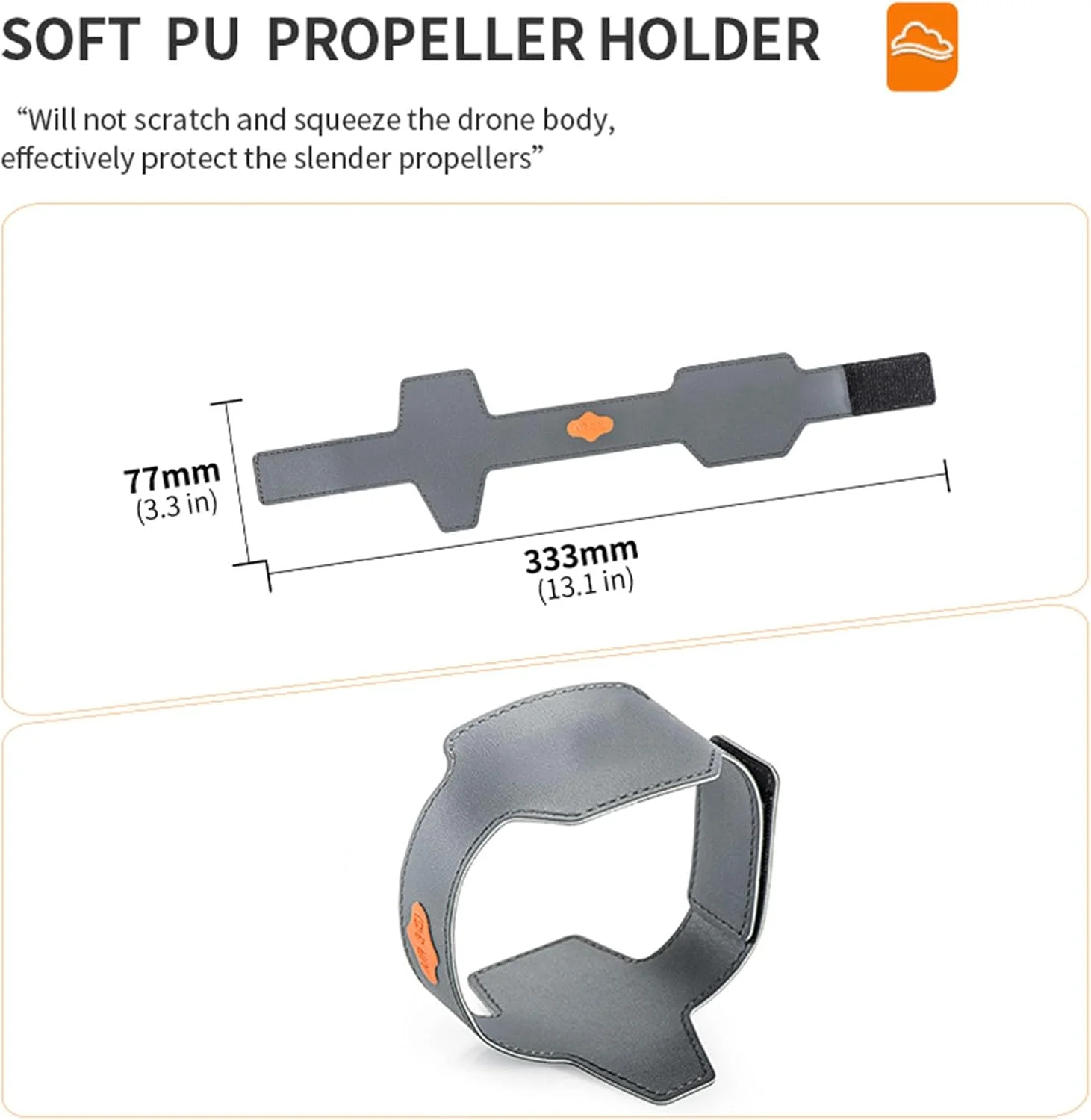 نگهدارنده تثبیت کننده ملخ PU مدل LICHIFIT برای DJI Air 3S / Air 3، بند محافظ ملخ برای DJI Air 3 / Air 3S، تثبیت کننده محافظ پره های پهپاد