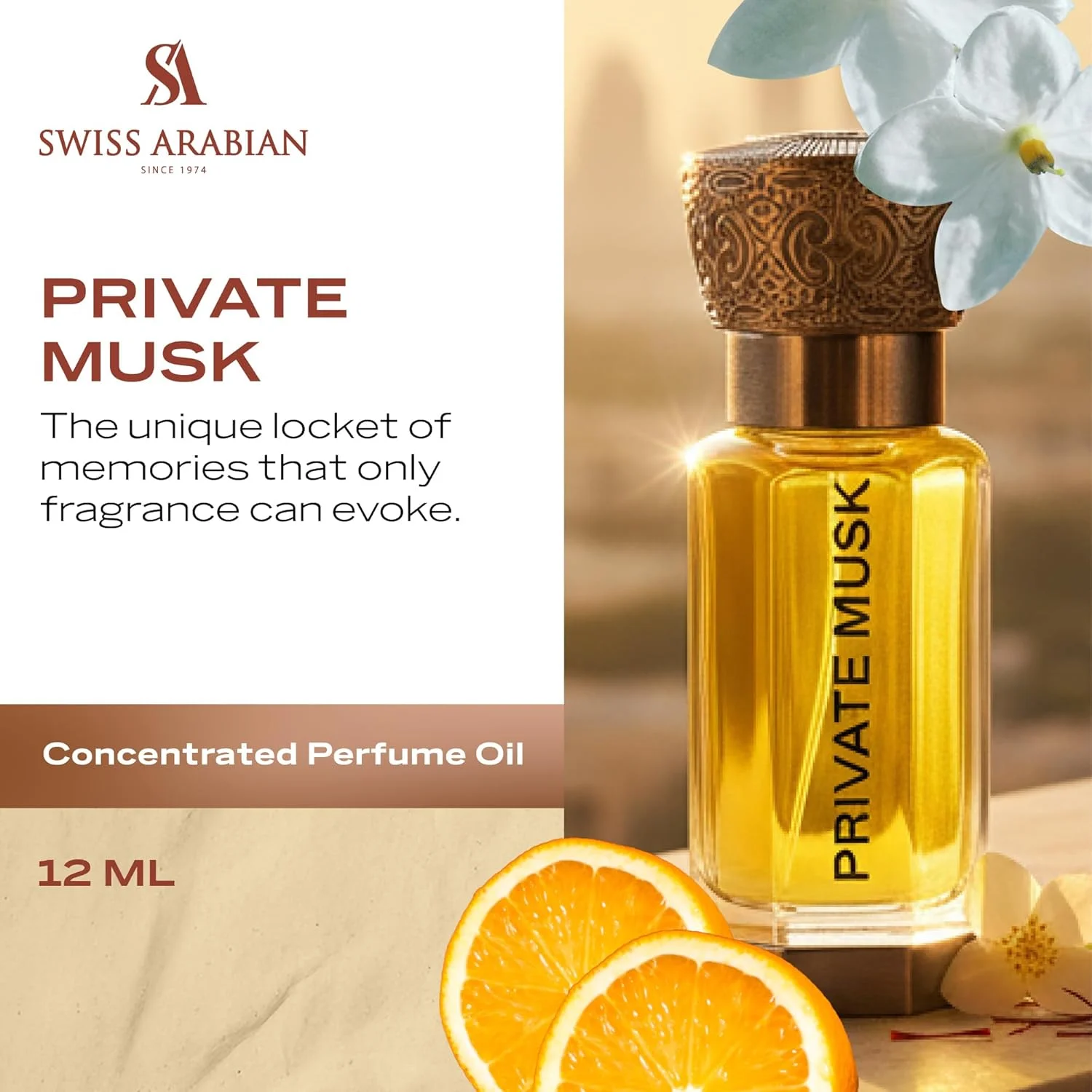 عطر روغنی متمرکز پرایوت ماسک سوئیس عربین، 12 میلی لیتر، عطر روغنی با کیفیت عالی، رایحه ای برای خانم ها و آقایان، شرقی، گورمند، مشک، عطر ترکیبی لوکس برای زنان و مردان