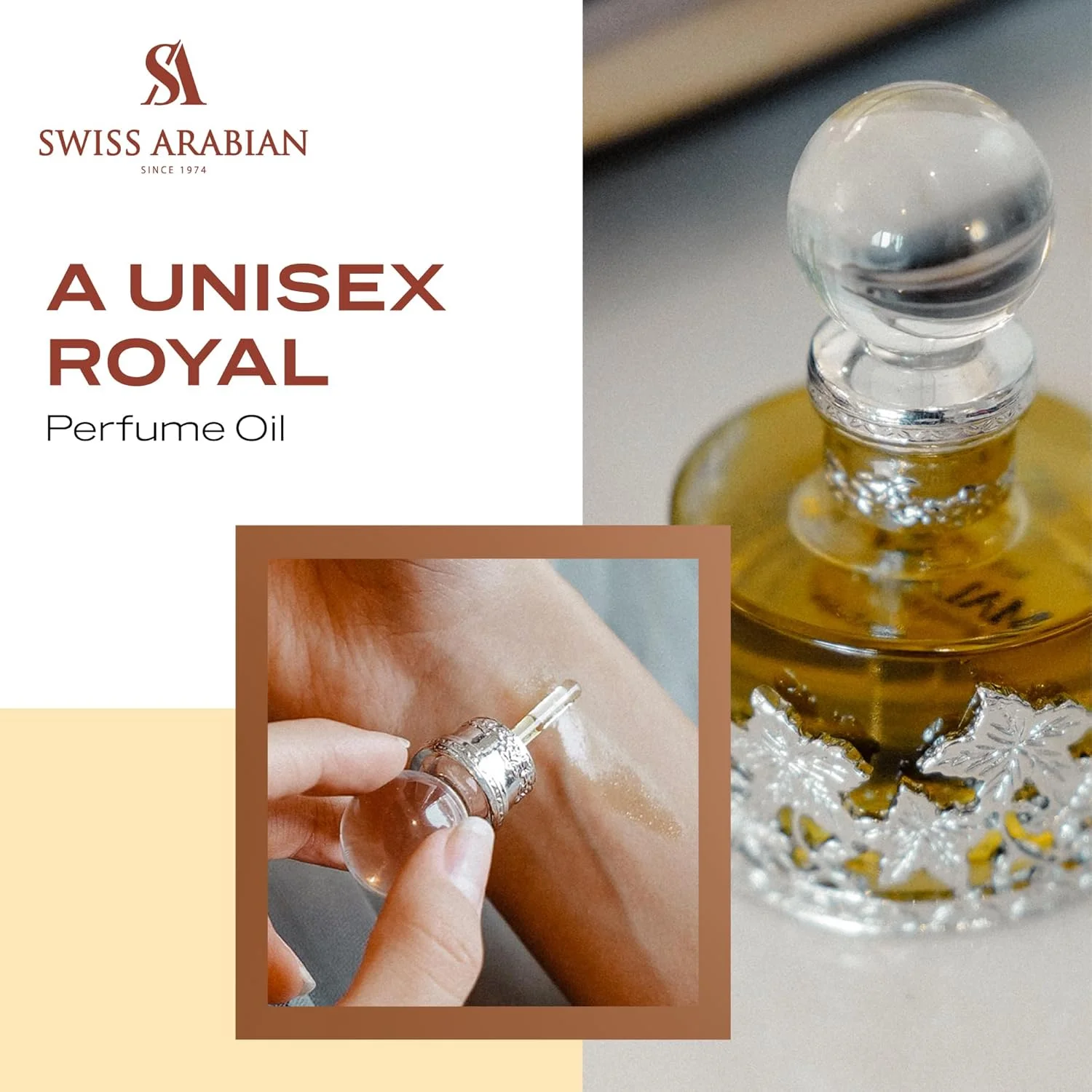 روغن عطر رز مالاکی Swiss Arabian، مناسب برای آقایان و بانوان، 25 میلی لیتر