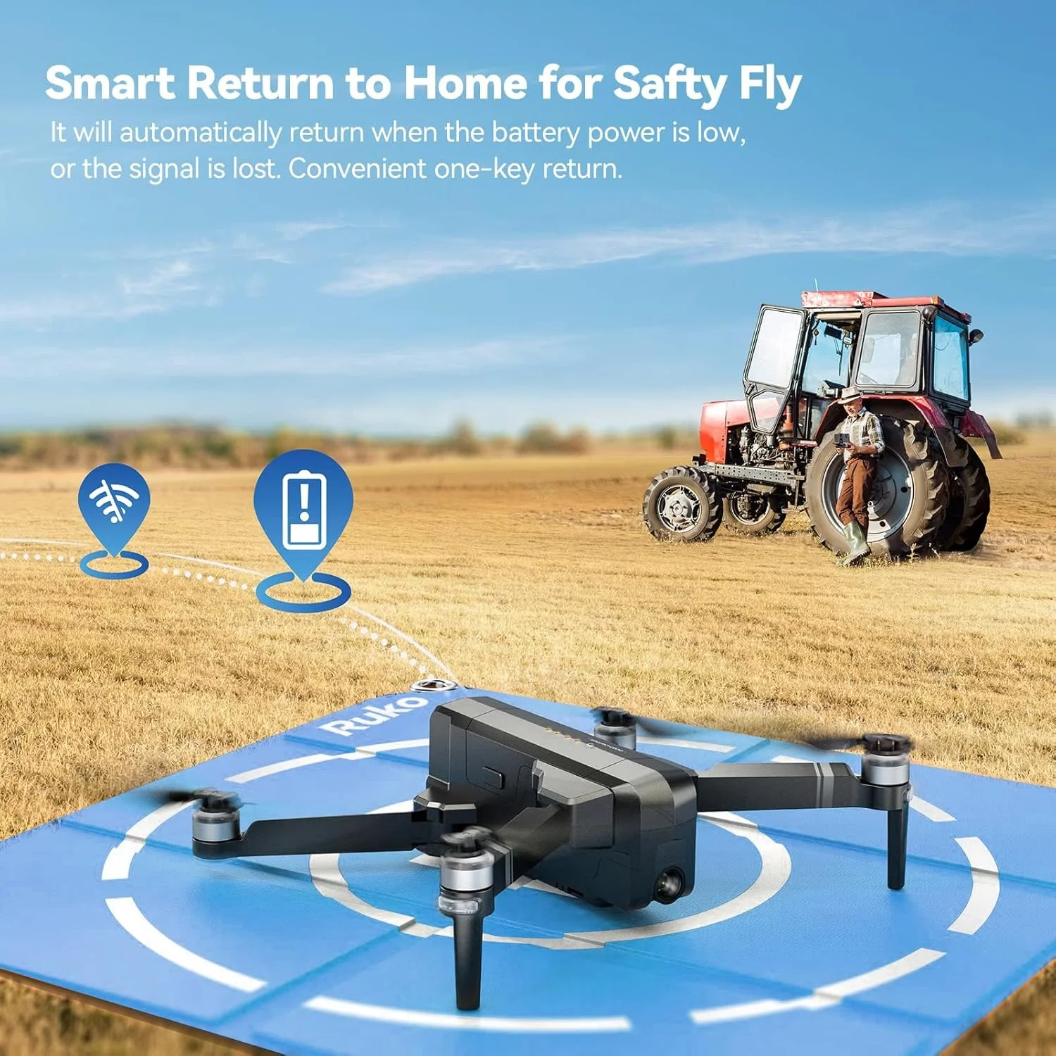 پهپاد Ruko F11 Pro کوادکوپتر 4K UHD با ویدئو زنده، پهپادهای GPS، پهپاد FPV با دوربین برای بزرگسالان و مبتدیان، 30 دقیقه زمان پرواز، باتری 2500mAh با عمر طولانی، موتور براشلس - مشکی (1 باتری اضافی + کیف حمل).… پهپاد Ruko F11 Pro کوادکوپتر 4K UHD با ویدئو زنده، پهپادهای GPS، پهپاد FPV با دوربین برای بزرگسالان و مبتدیان، 30 دقیقه زمان پرواز، باتری 2500mAh با عمر طولانی، موتور براشلس - مشکی (1 باتری اضافی + کیف حمل).…