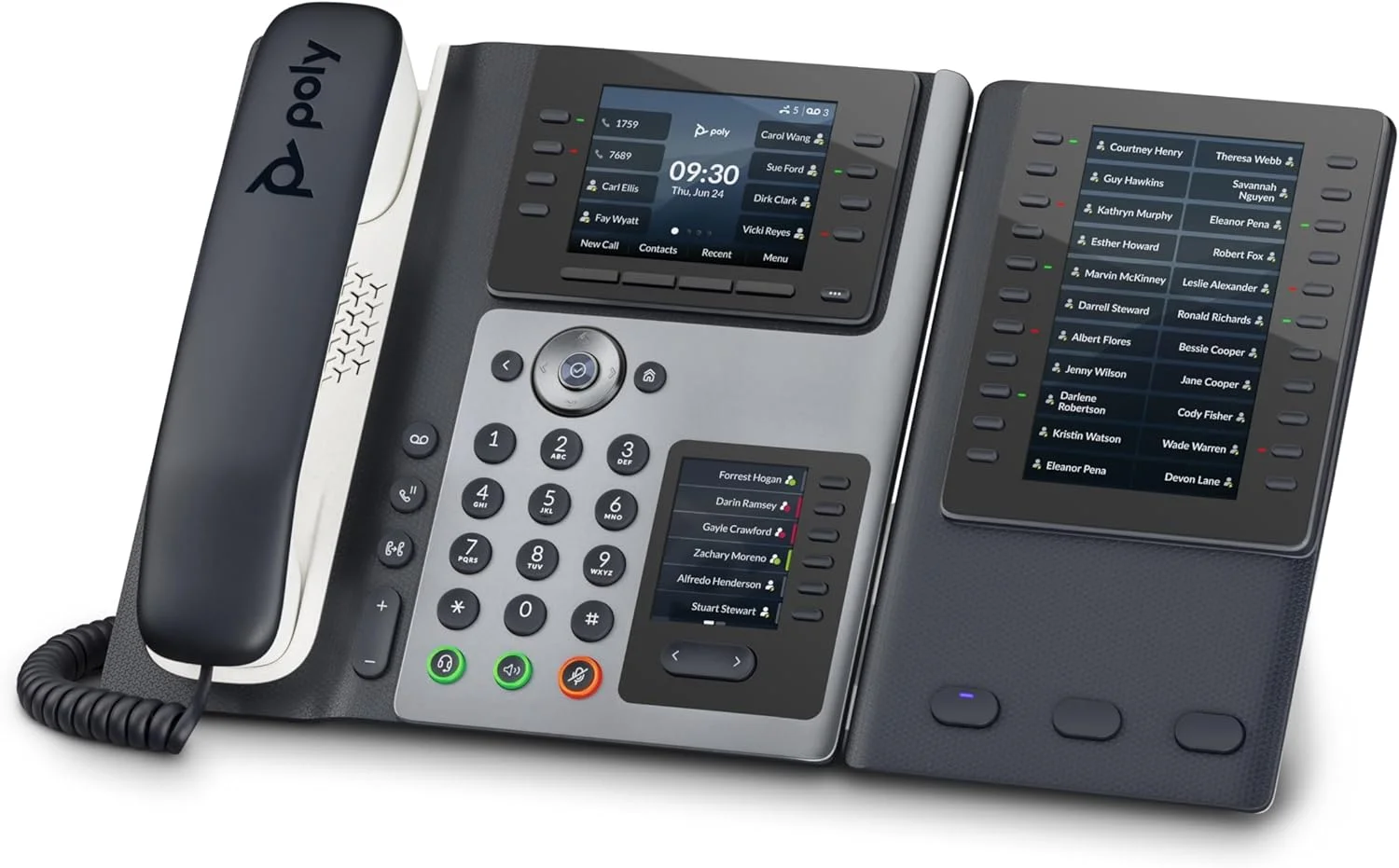 تلفن تحت شبکه Poly Edge E450 - با سیم - با سیم/بی سیم - Wi-Fi، بلوتوث - رومیزی - مشکی - VoIP - IEEE 802.11a/b/g/n/ac - 2 x شبکه (RJ-45) - درگاه های PoE تلفن تحت شبکه Poly Edge E450 - با سیم - با سیم/بی سیم - Wi-Fi، بلوتوث - رومیزی - مشکی - VoIP - IEEE 802.11a/b/g/n/ac - 2 x شبکه (RJ-45) - درگاه های PoE