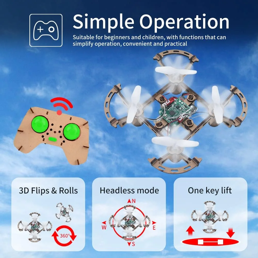 کیت پهپاد چوبی XYQ-1 مناسب کودکان و مبتدیان، کوادکوپتر RC 2.4 گیگاهرتز با قابلیت حفظ ارتفاع، حالت بدون سر، چرخش سه بعدی و بلند شدن با یک کلید، هدیه اسباب بازی پرنده برای پسران و دختران کیت پهپاد چوبی XYQ-1 مناسب کودکان و مبتدیان، کوادکوپتر RC 2.4 گیگاهرتز با قابلیت حفظ ارتفاع، حالت بدون سر، چرخش سه بعدی و بلند شدن با یک کلید، هدیه اسباب بازی پرنده برای پسران و دختران