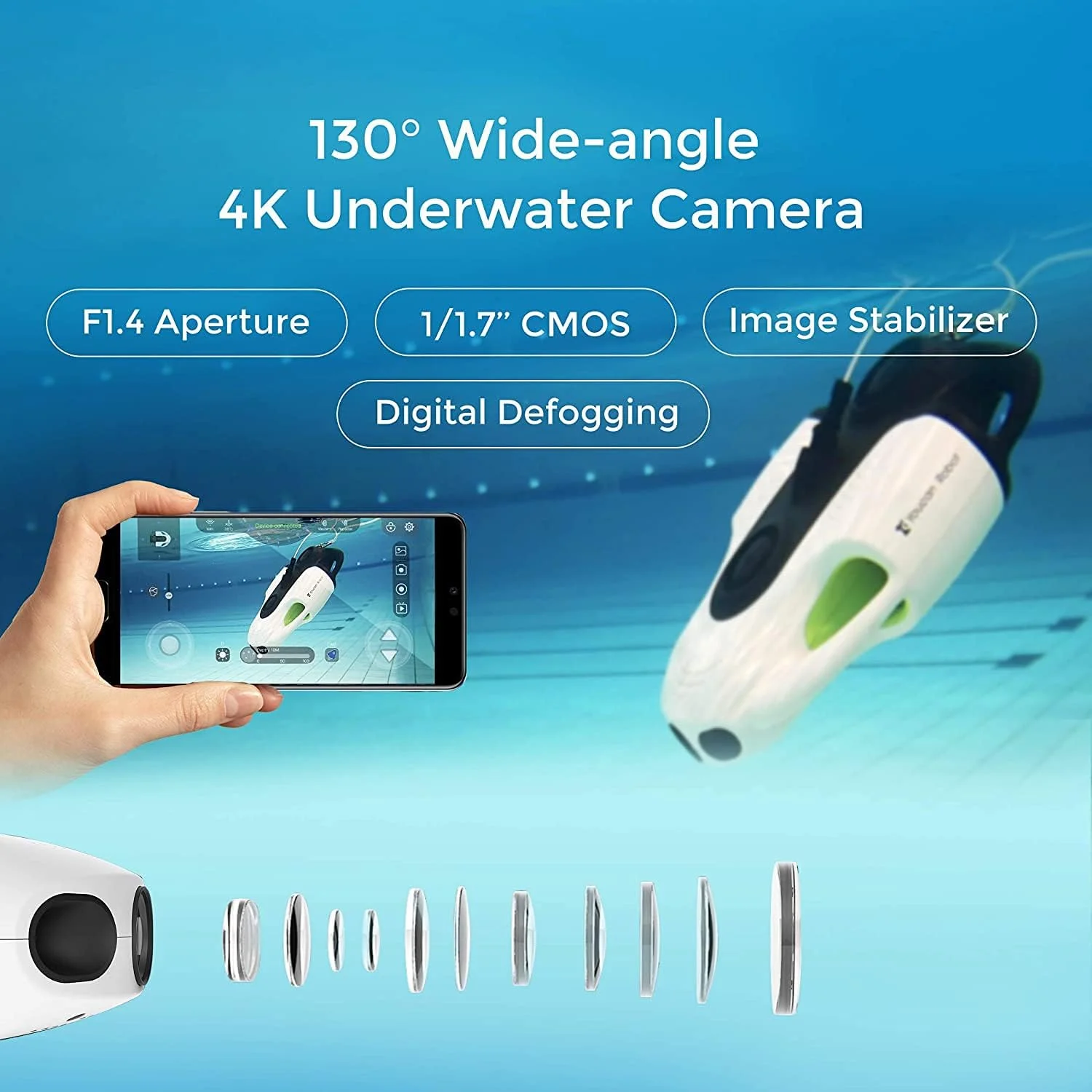 ربات زیرآبی حرفه ای BW Space Pro با کیفیت 4K HD و انتقال سیگنال پایدار، کنترل از راه دور، عمق غواصی 100 متری، زیردریایی RC، ROV (لنز 4K Prime) ربات زیرآبی حرفه ای BW Space Pro با کیفیت 4K HD و انتقال سیگنال پایدار، کنترل از راه دور، عمق غواصی 100 متری، زیردریایی RC، ROV (لنز 4K Prime)