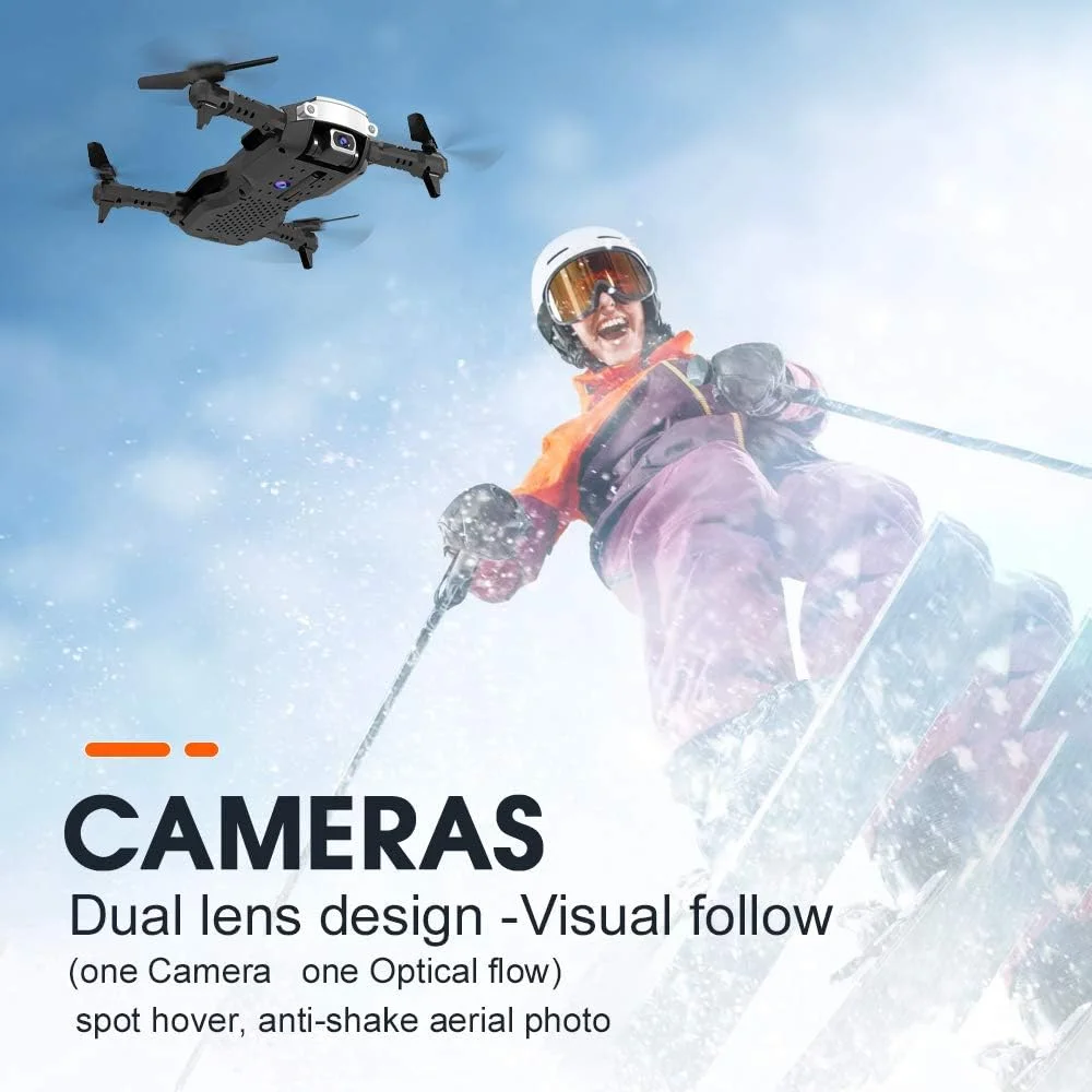 کوادکوپتر تاشو چند منظوره وای فای با دوربین حرفه ای 4K HD و زاویه دید گسترده، حالت نگهدارنده ارتفاع، هلی کوپتر کنترلی اسباب بازی