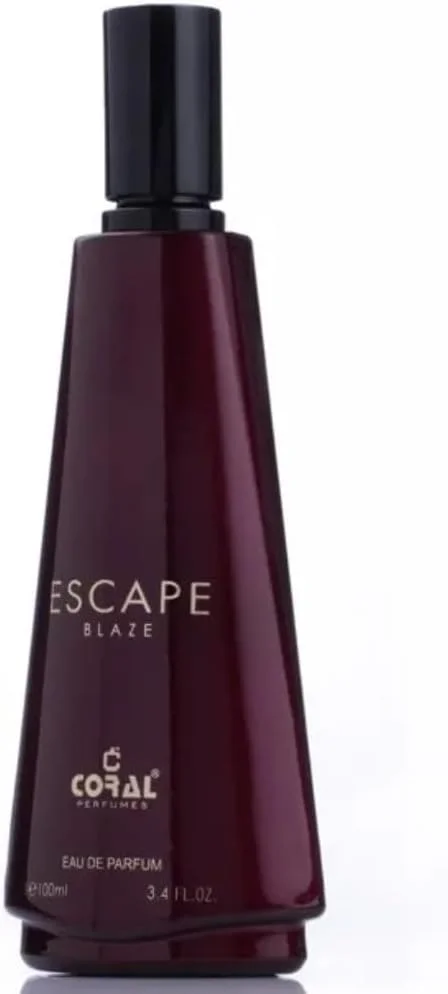 ادکلن مردانه کورال Escape Blaze - حجم 100 میلی لیتر | ادو پرفیوم | رایحه مردانه ماندگار | رایحه مرکباتی تازه و چوبی تند | رایحه ای شیک و با اعتماد به نفس
