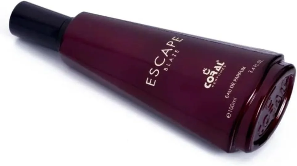 ادکلن مردانه کورال Escape Blaze - حجم 100 میلی لیتر | ادو پرفیوم | رایحه مردانه ماندگار | رایحه مرکباتی تازه و چوبی تند | رایحه ای شیک و با اعتماد به نفس