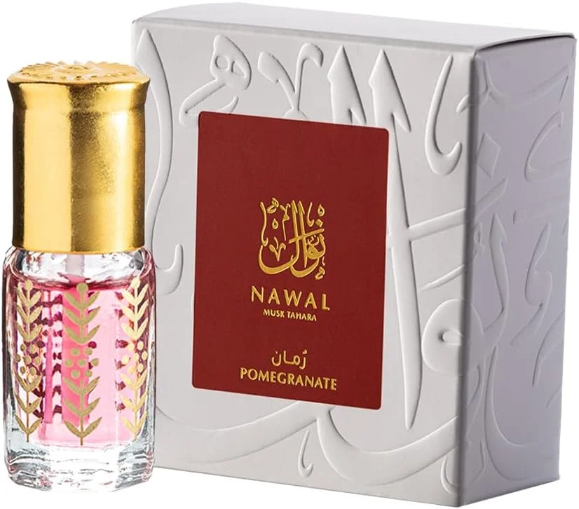 عطر روغنی مشک انار نوال - رایحه میوه ای جسورانه، ترکیبی از انار شیرین با ته رنگ های عمیق، عطر عطار ماندگار و یونیسکس برای آقایان و بانوان، 3 میلی لیتر