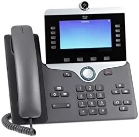 تلفن سیسکو مدل CP-8865-K9، رنگ ذغالی به همراه پایه (بازسازی شده)